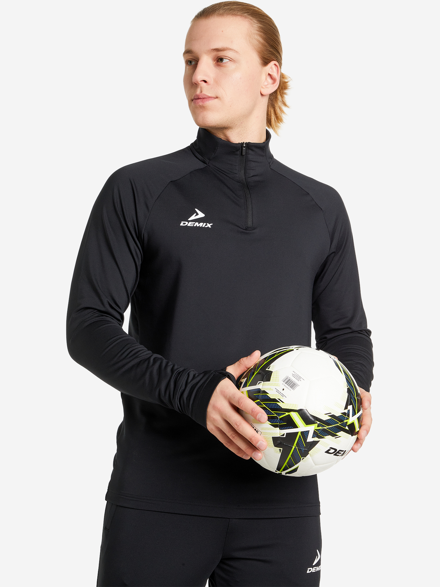 Изображение товара Футбольный джемпер Demix Playmaker с моквик и длинным рукавом