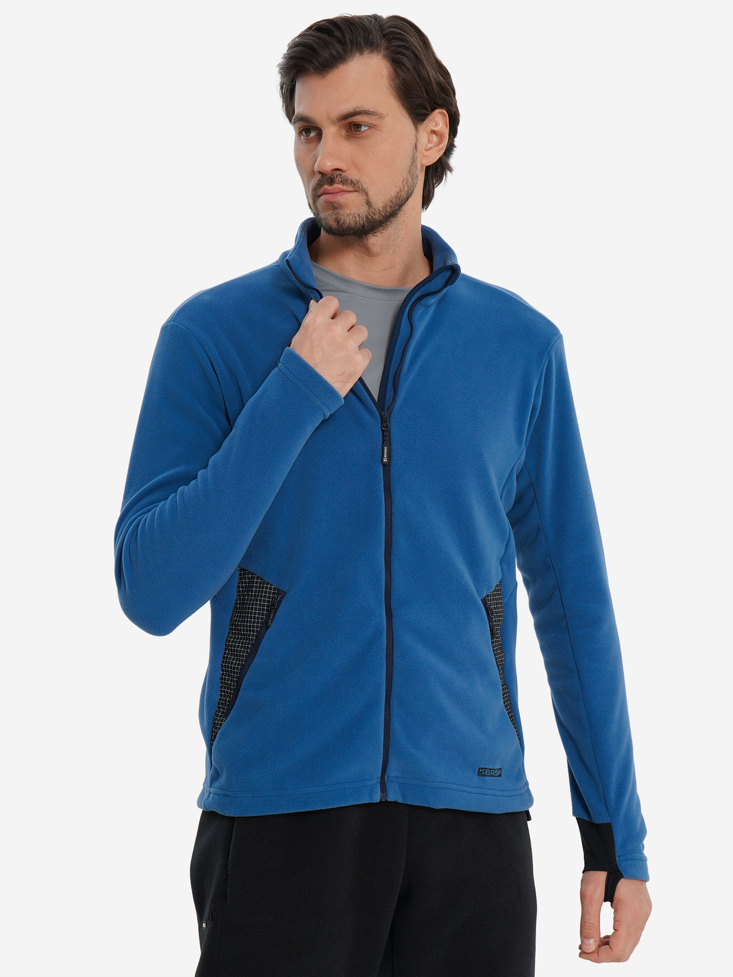 Джемпер флисовый мужской Bask Cell, синий, арт. 21027bsk-9376