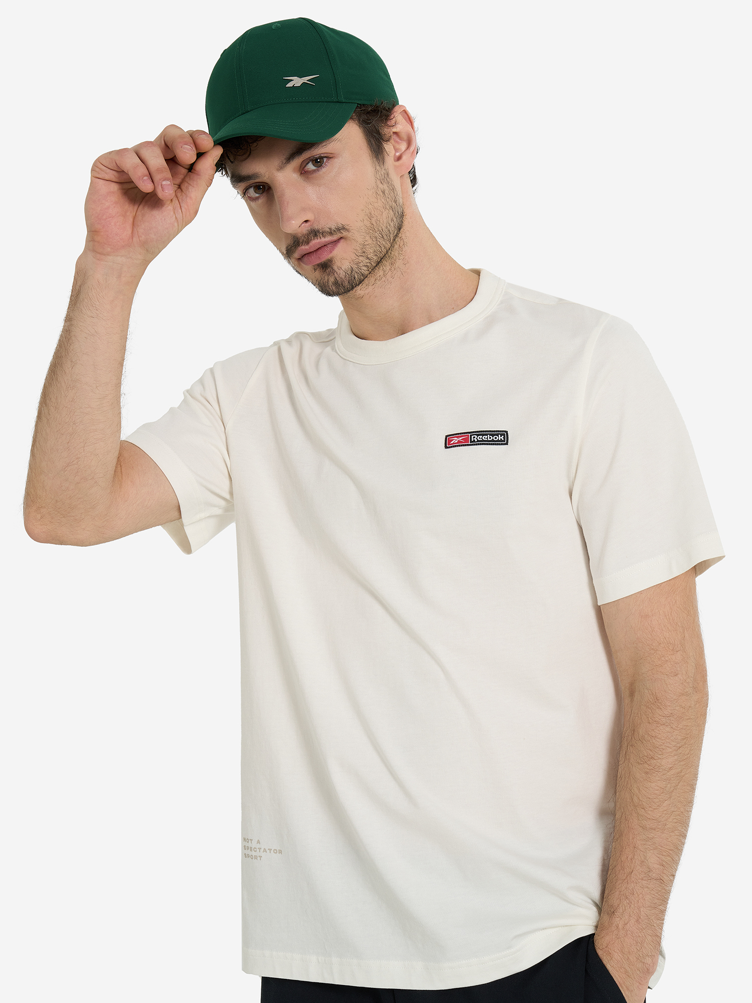 фото Бейсболка reebok badge, зеленый