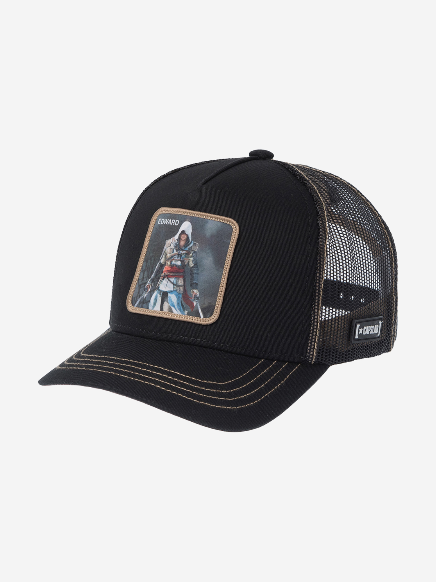 Изображение товара Бейсболка с сеточкой CAPSLAB Assassins Creed Edward Стильная и дышащая Изображение товара Бейсболка с сеточкой CAPSLAB Assassins Creed Edward Стильная и дышащая