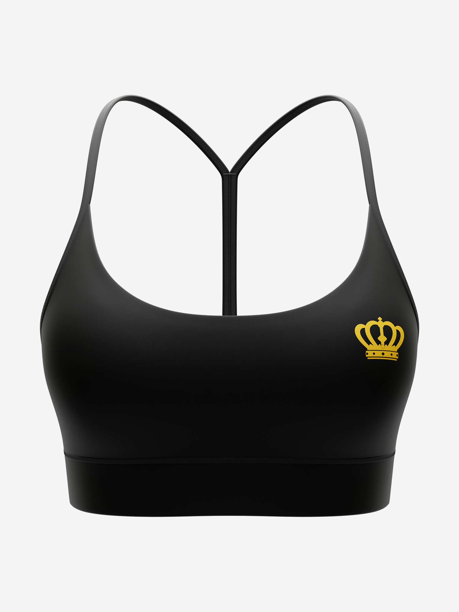 Изображение товара Спортивный бюстгальтер SPSM черный облегающий для детей и женщин