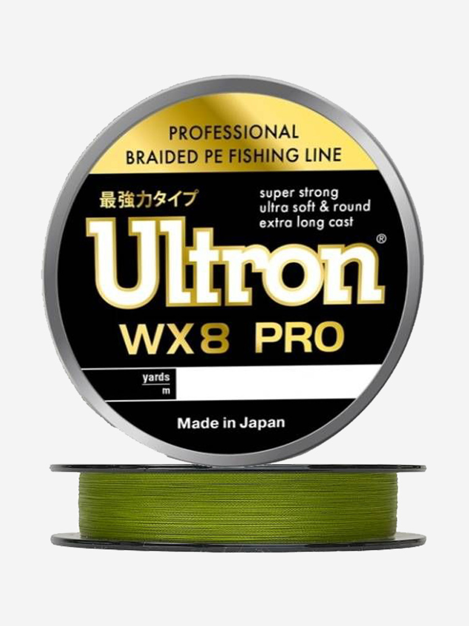 

Плетеный шнур для рыбалки ULTRON WX 8 PRO 0,17 мм, 12,0 кг, 100 м, хаки, Зеленый