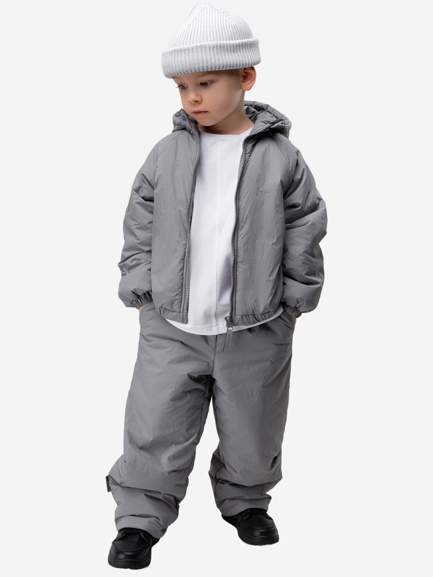 Изображение товара Утепленный костюм для мальчиков Bodo серый демисезонный спортивный
