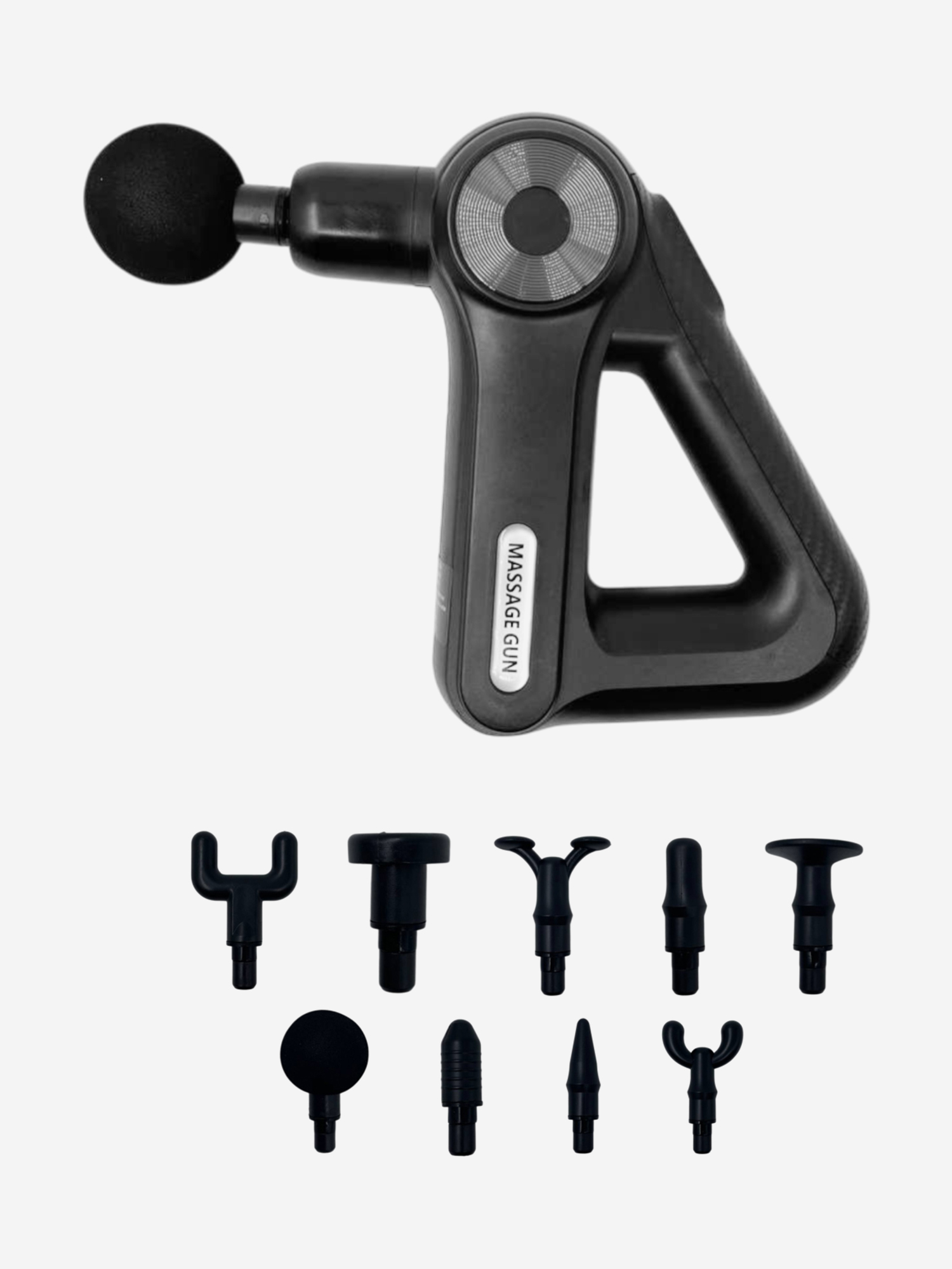 Изображение товара Перкуссионный спортивный массажер Qualigo с 9 насадками и аккумулятором