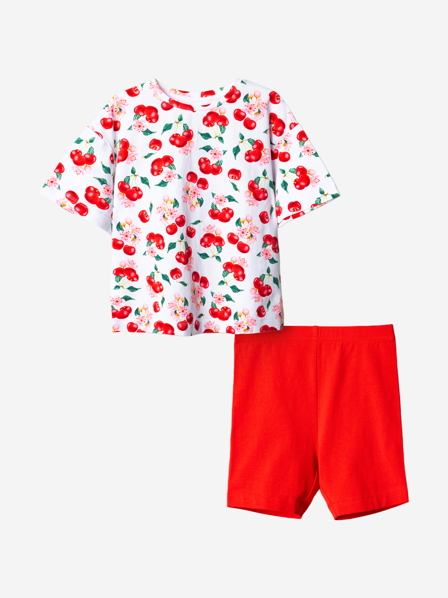 Изображение товара Комплект для девочек PlayToday Легинсы укороченные и футболка Изображение товара Комплект для девочек PlayToday Легинсы укороченные и футболка