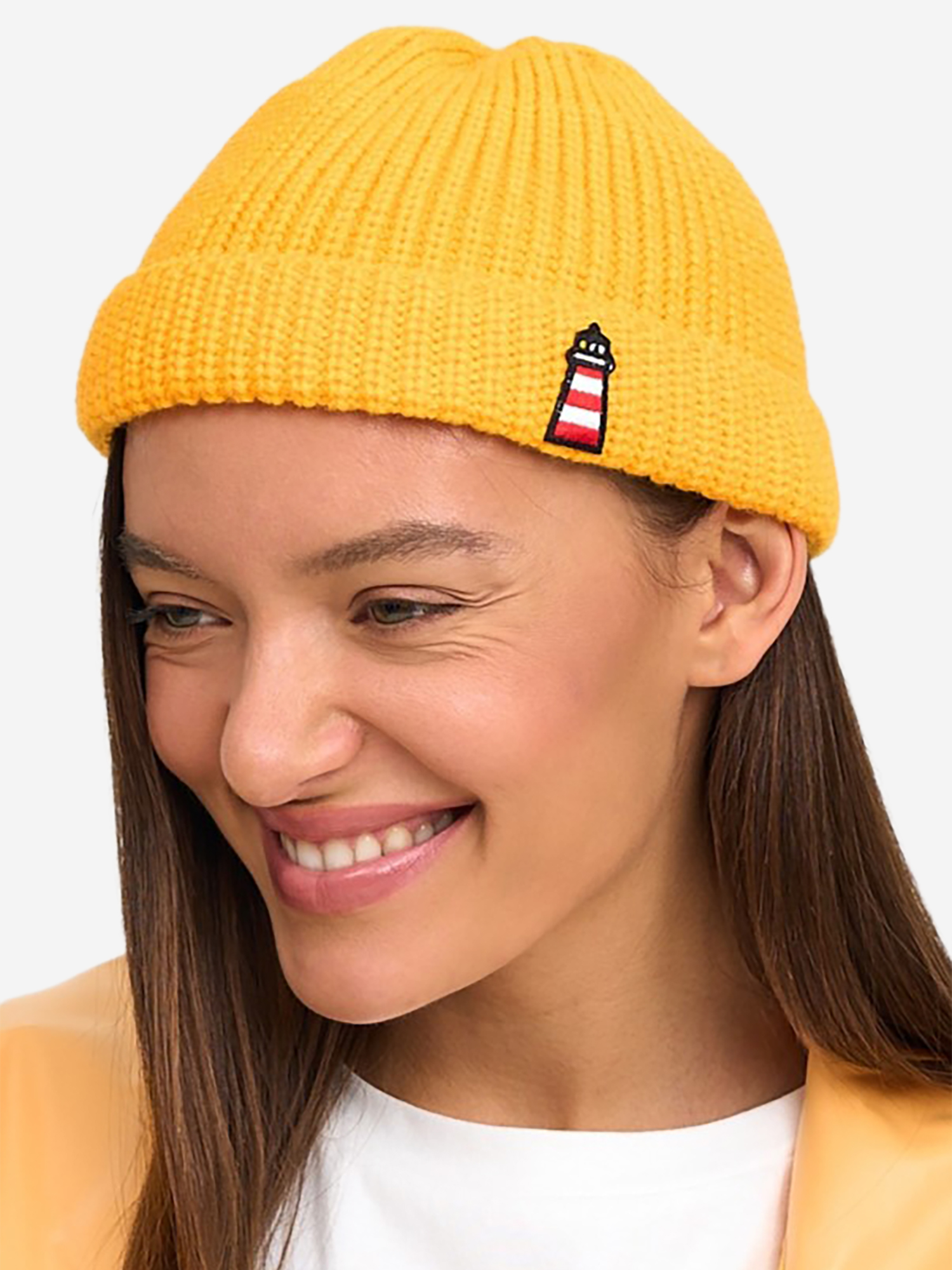 Изображение товара Шапка-бини унисекс Kefirmaykifer Желтая для зимы и всесезонки