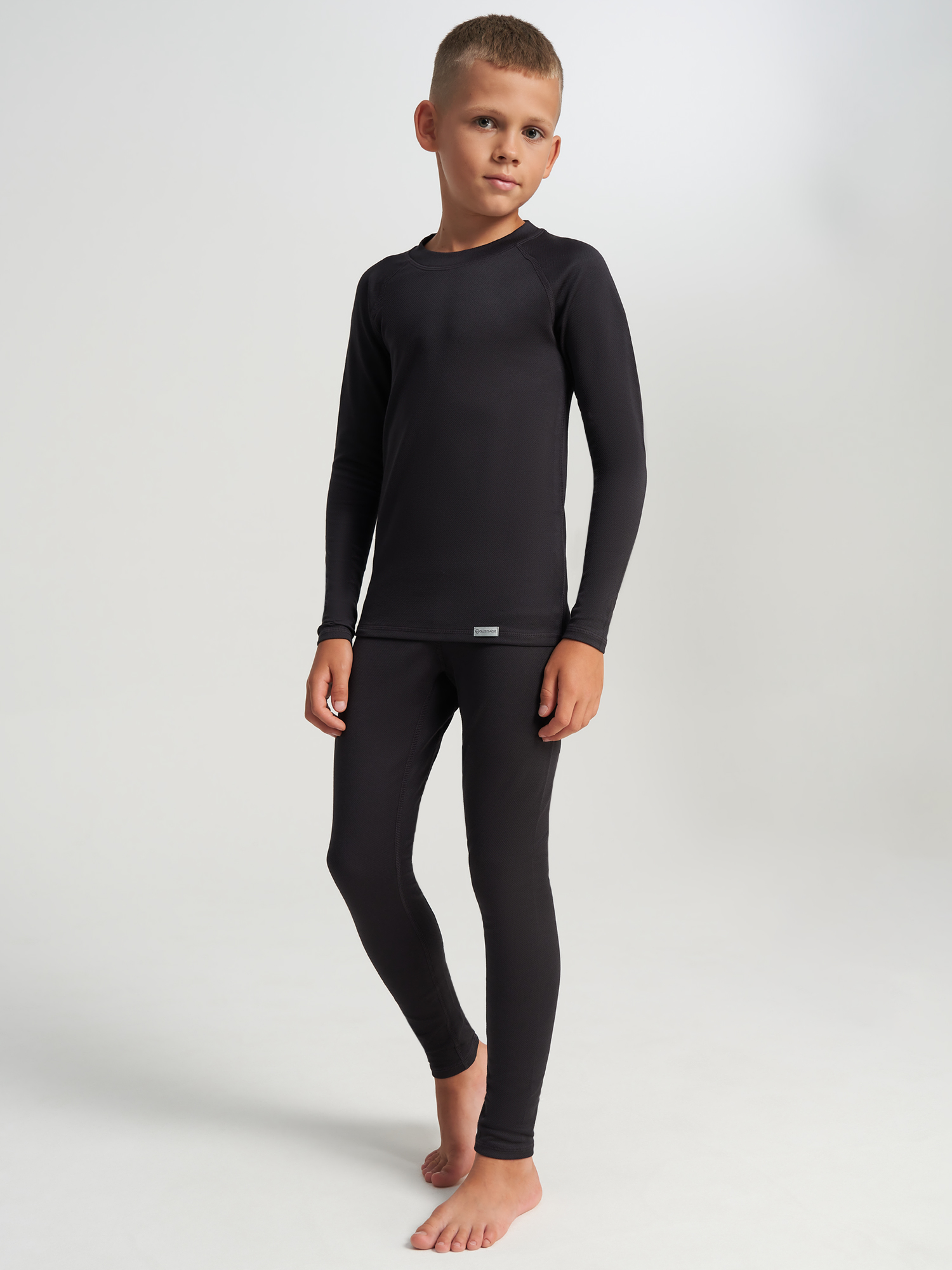 Комплект термобелья для мальчиков Glissade Cotton Dry, Серый