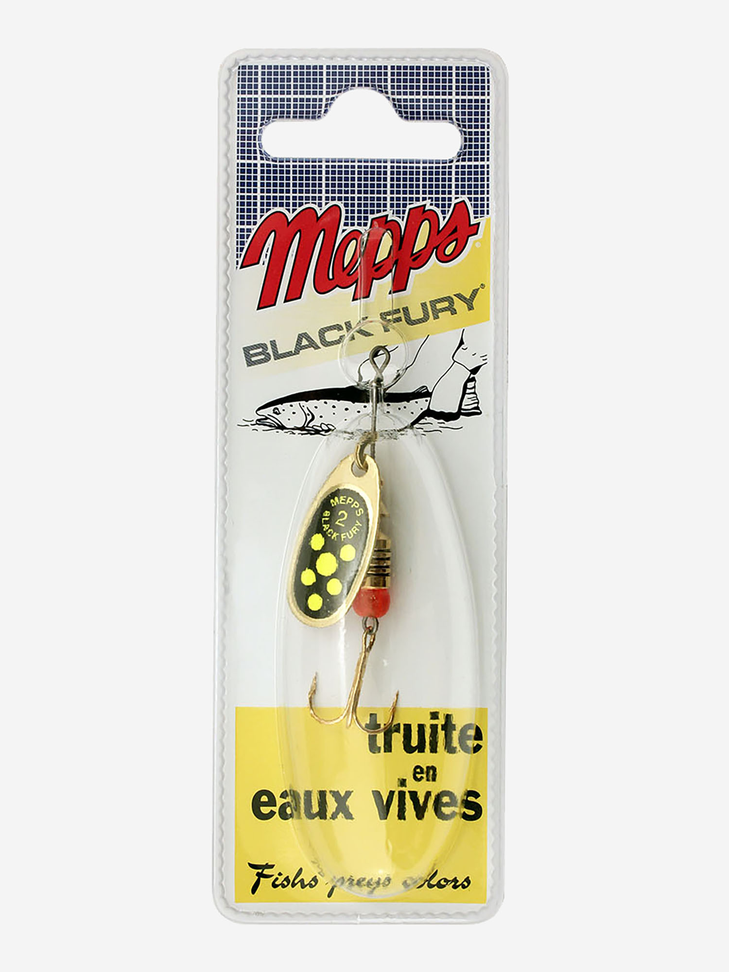 

Блесна вращающаяся MEPPS "Black Fury CHART OR" №2 (4.5 г) блистер, Золотой