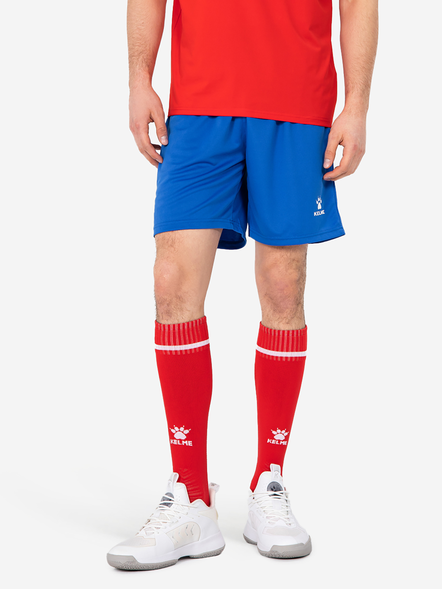 Изображение товара Шорты тренировочные Kelme мужские с синего и белого цвета для футбола и фитнеса