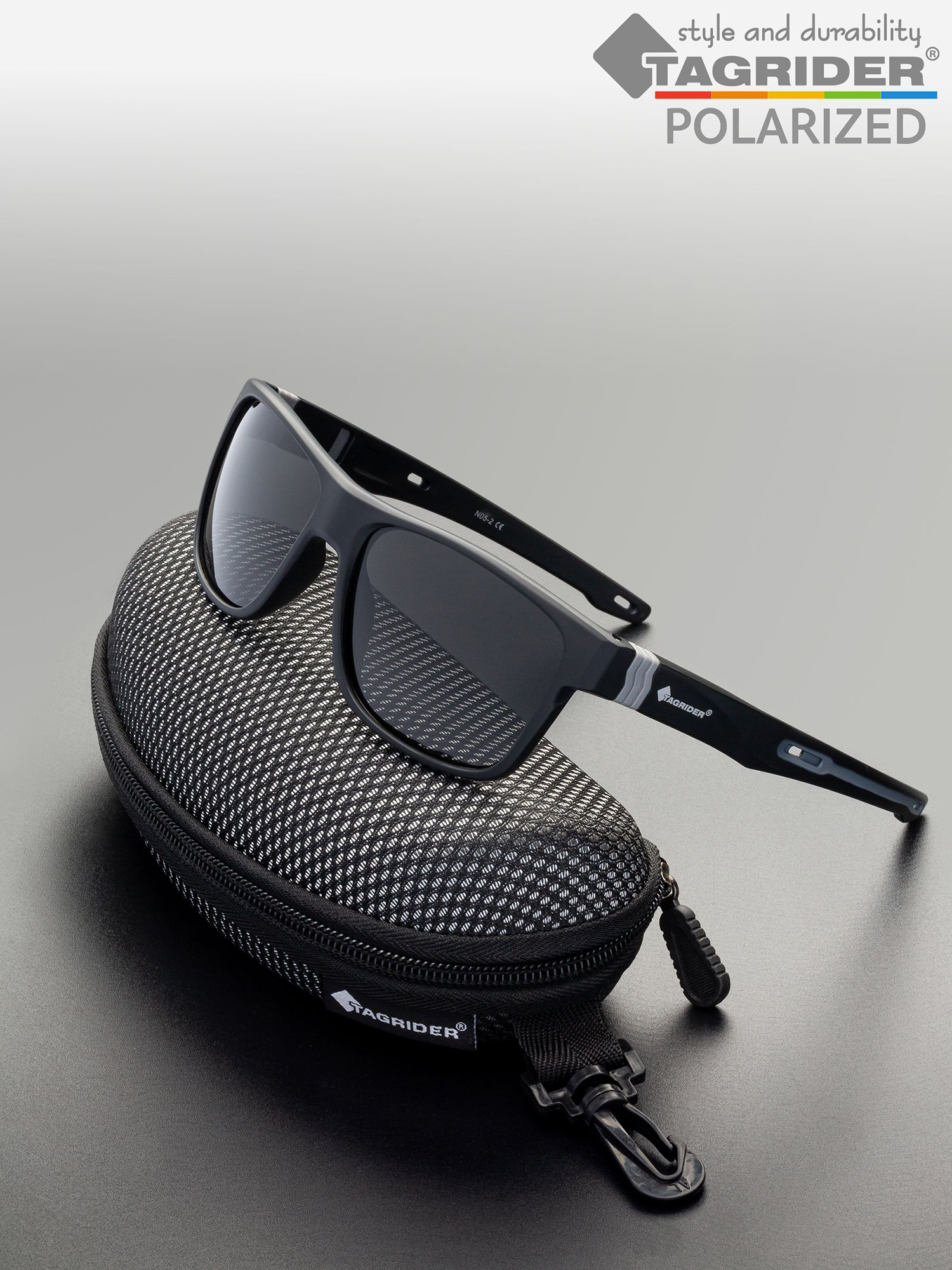 Изображение товара Поляризационные солнцезащитные очки Tagrider для рыбалки, антиблик c чехлом N05-2 Gray