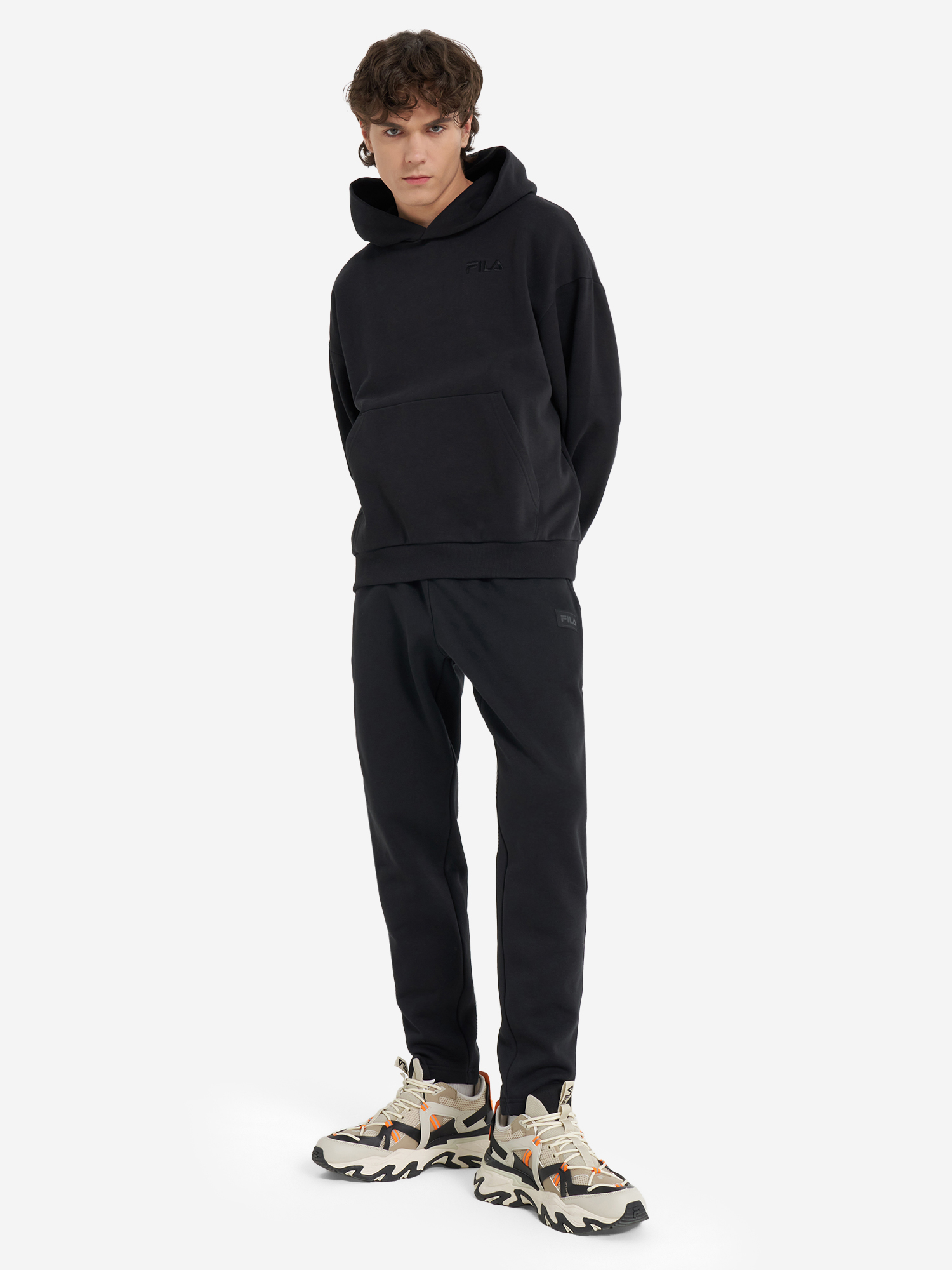 фото Худи мужское fila essentials, черный