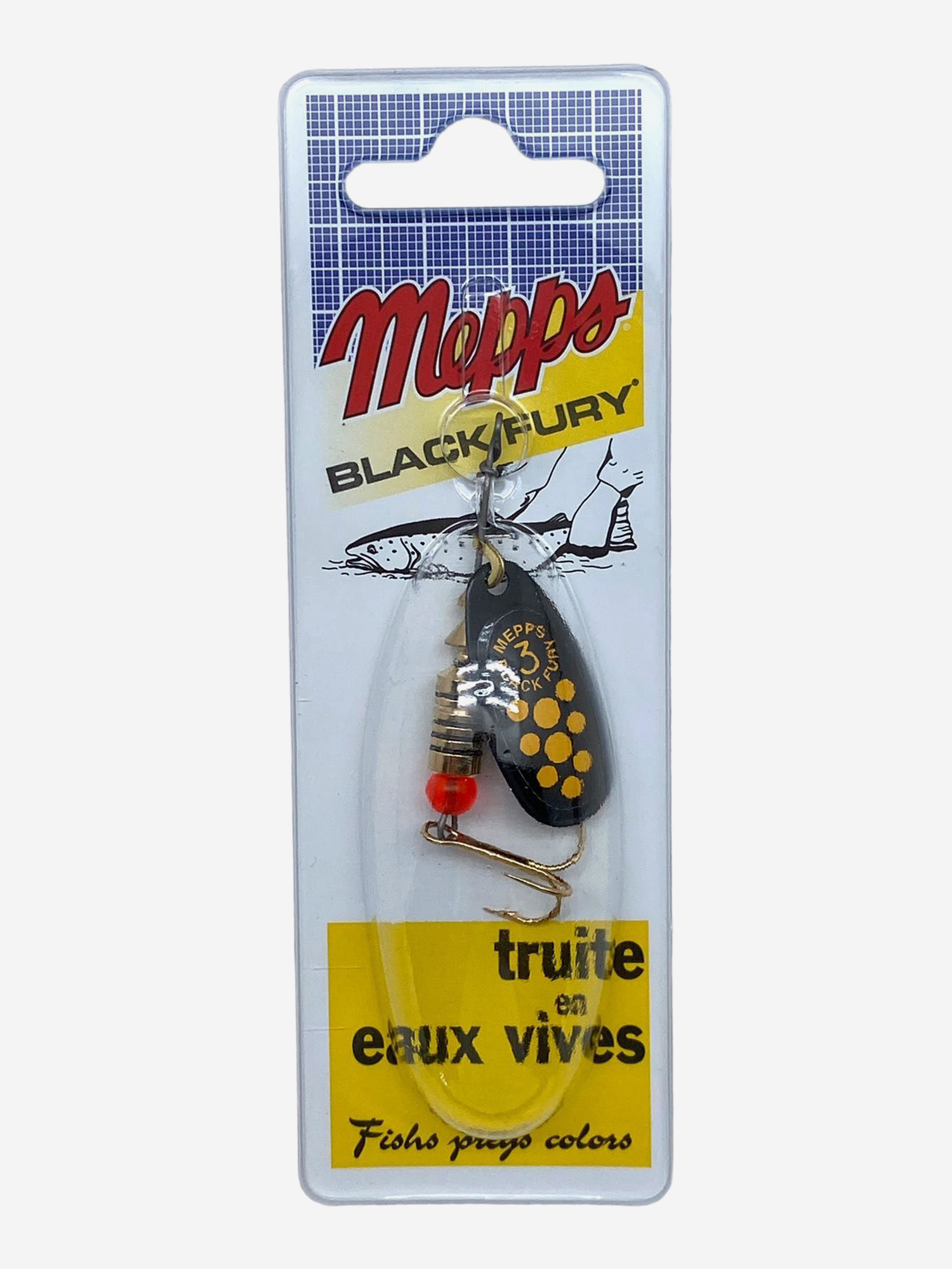 

Блесна вращающаяся MEPPS "Black Fury JAUNE NR" №3 (6,5г) блистер, Черный