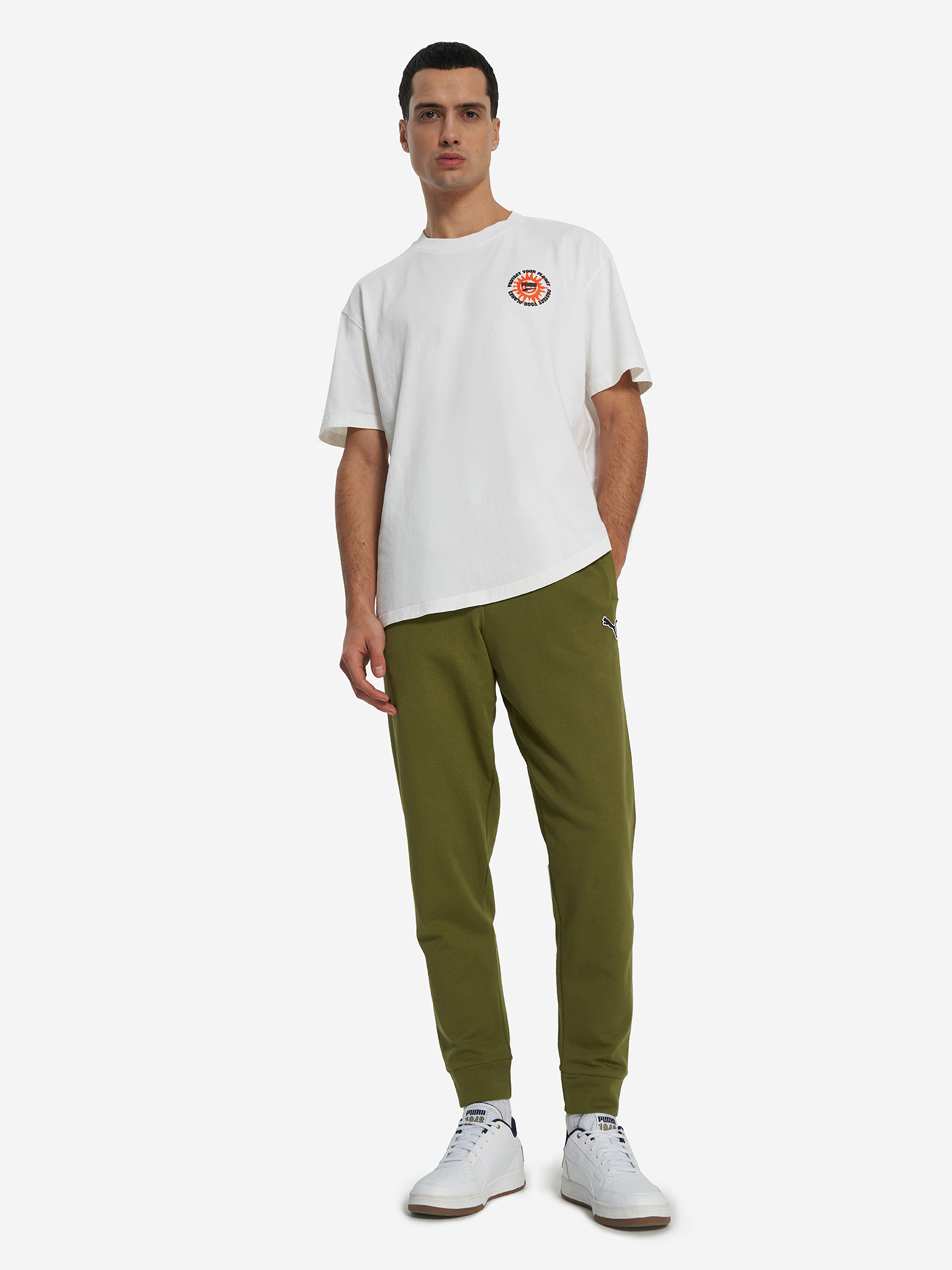 фото Брюки мужские puma better essentials, зеленый