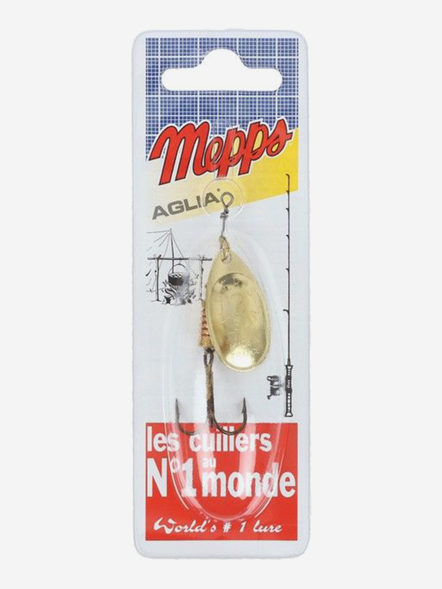

Блесна вращающаяся MEPPS "Aglia OR" №3 (6,5г) блистер, Золотой