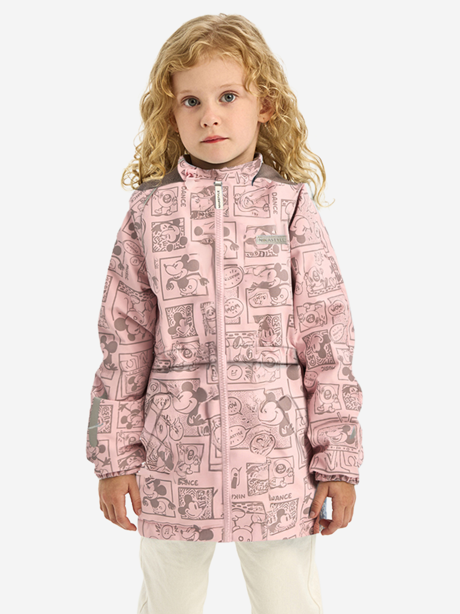 Изображение товара Ветровка NIKASTYLE пудра демисезонная ветровозащитная с мембраной 2 кармана детям