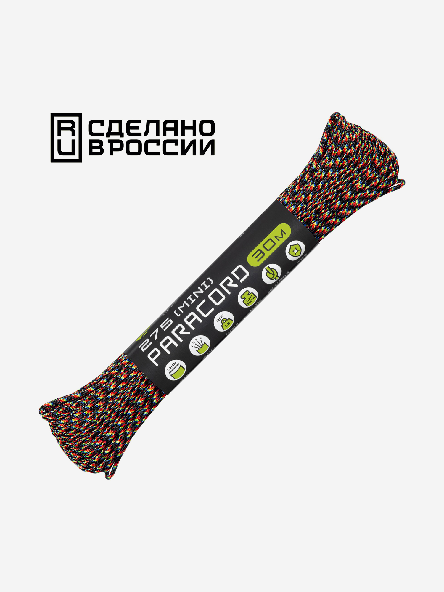 

Паракорд 275 (мини) CORD nylon 30м RUS (galaxy), Мультицвет