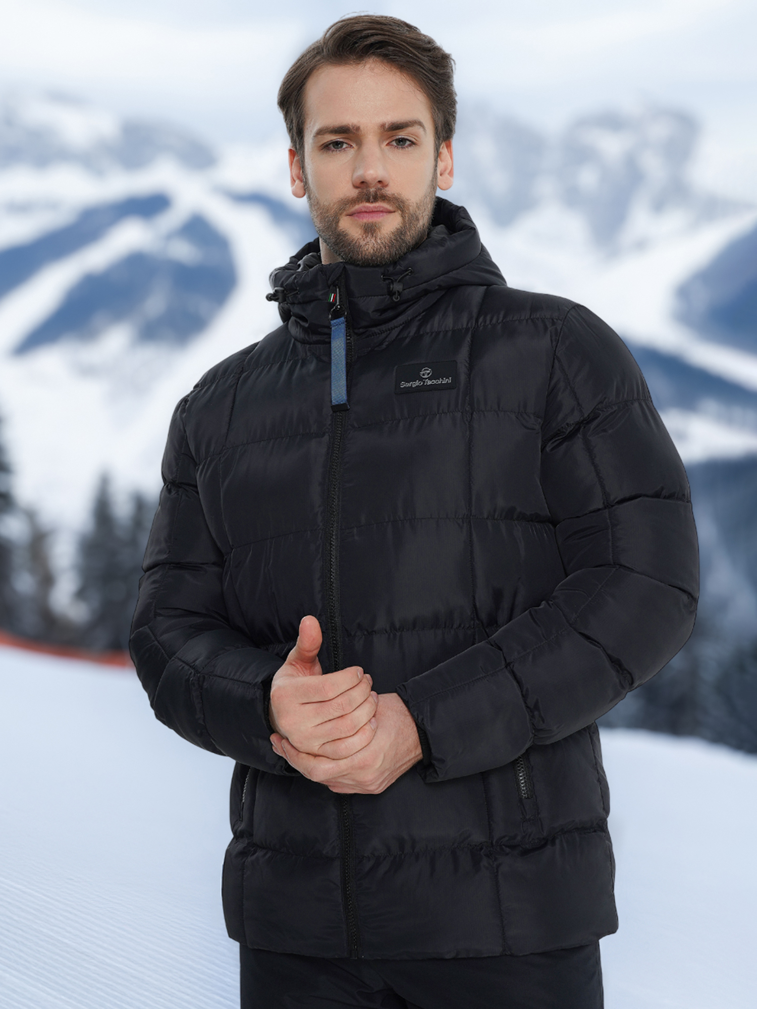 Изображение товара Мужская зимняя куртка для горных лыж SERGIO TACCHINI Rob черная