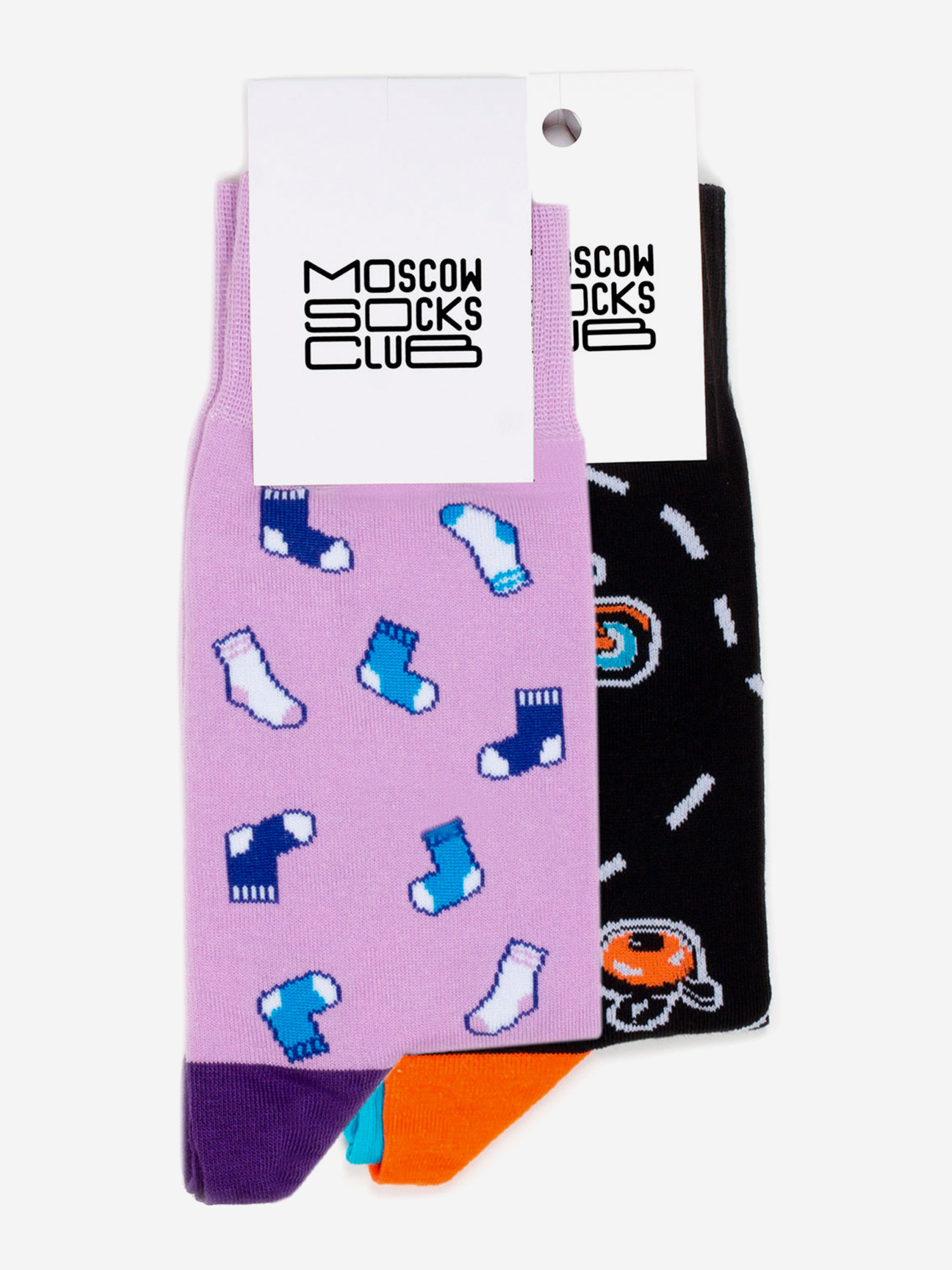 Комплект носков MoscowSocksClub - Носочки Велосипеды - Две пары носков, Фиолетовый