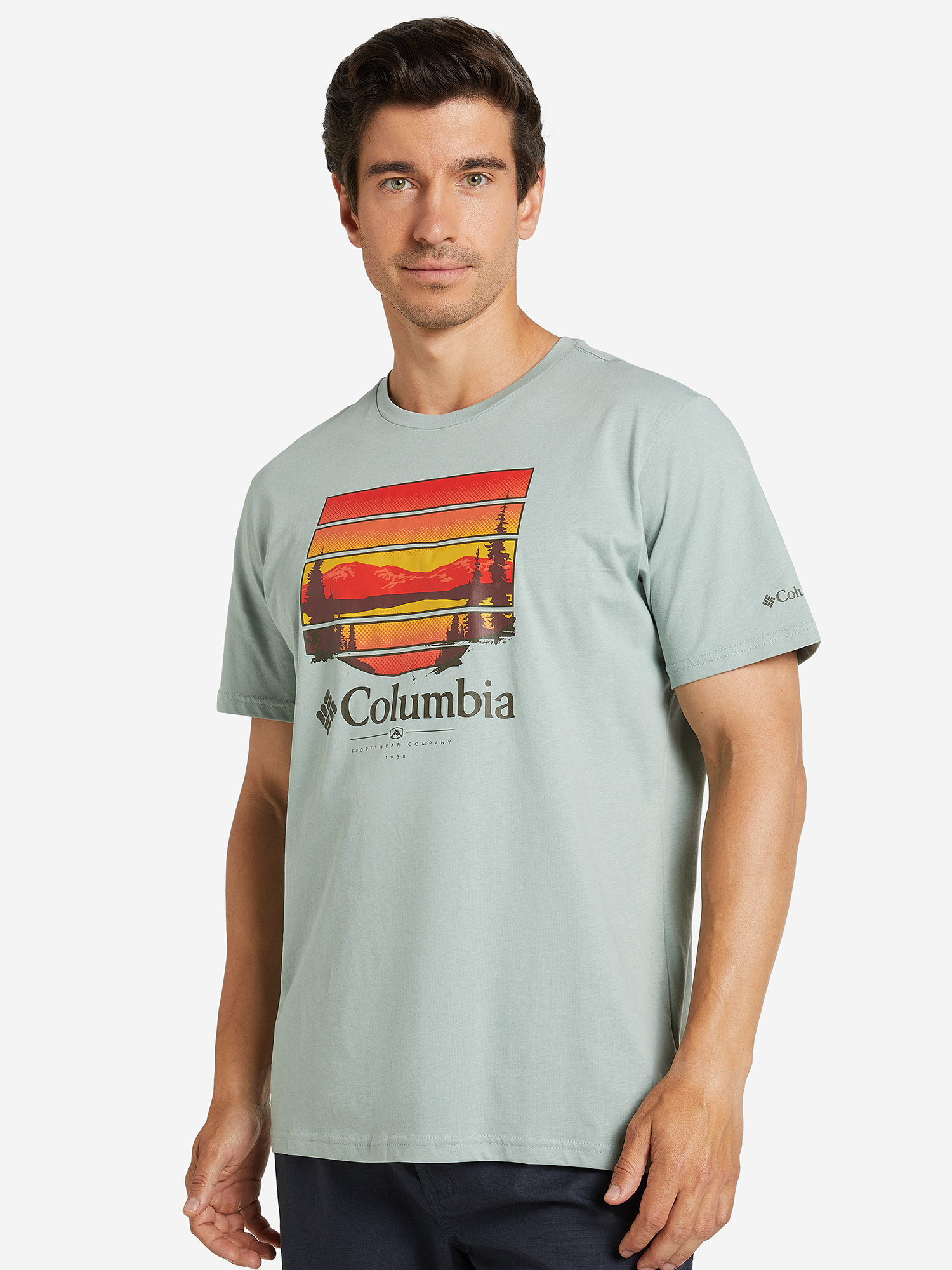 

Футболка мужская Columbia Path Lake Graphic Tee II, Зеленый