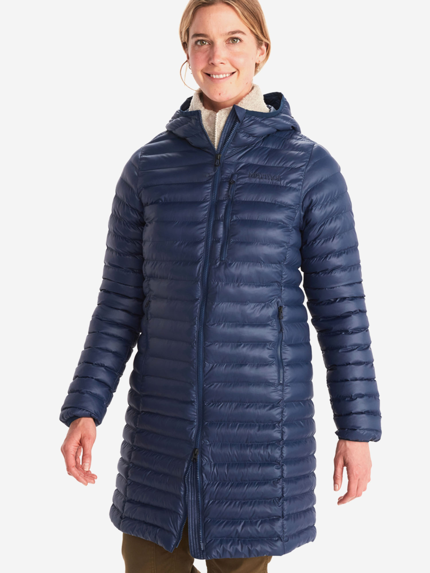 Пальто женское Marmot Echo Fthrlss Long, Синий пальто женское marmot montreal coat