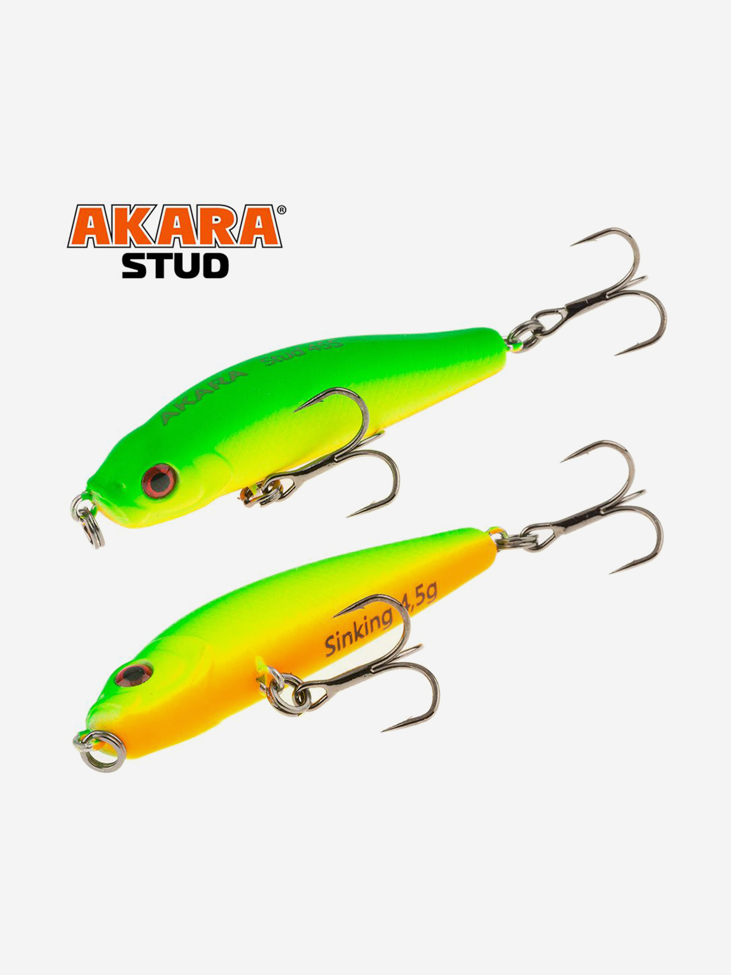 Изображение товара Воблер Akara Stud 45S стикбейт тонущий на окуня, жереха, язя 4,5гр A-136