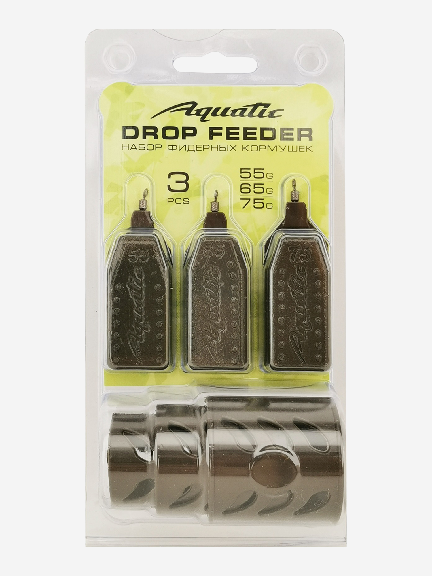 Изображение товара Набор фидерных кормушек Aquatic в блистере STICK FEEDER 25,35,45 гр. (малая, средняя, большая)