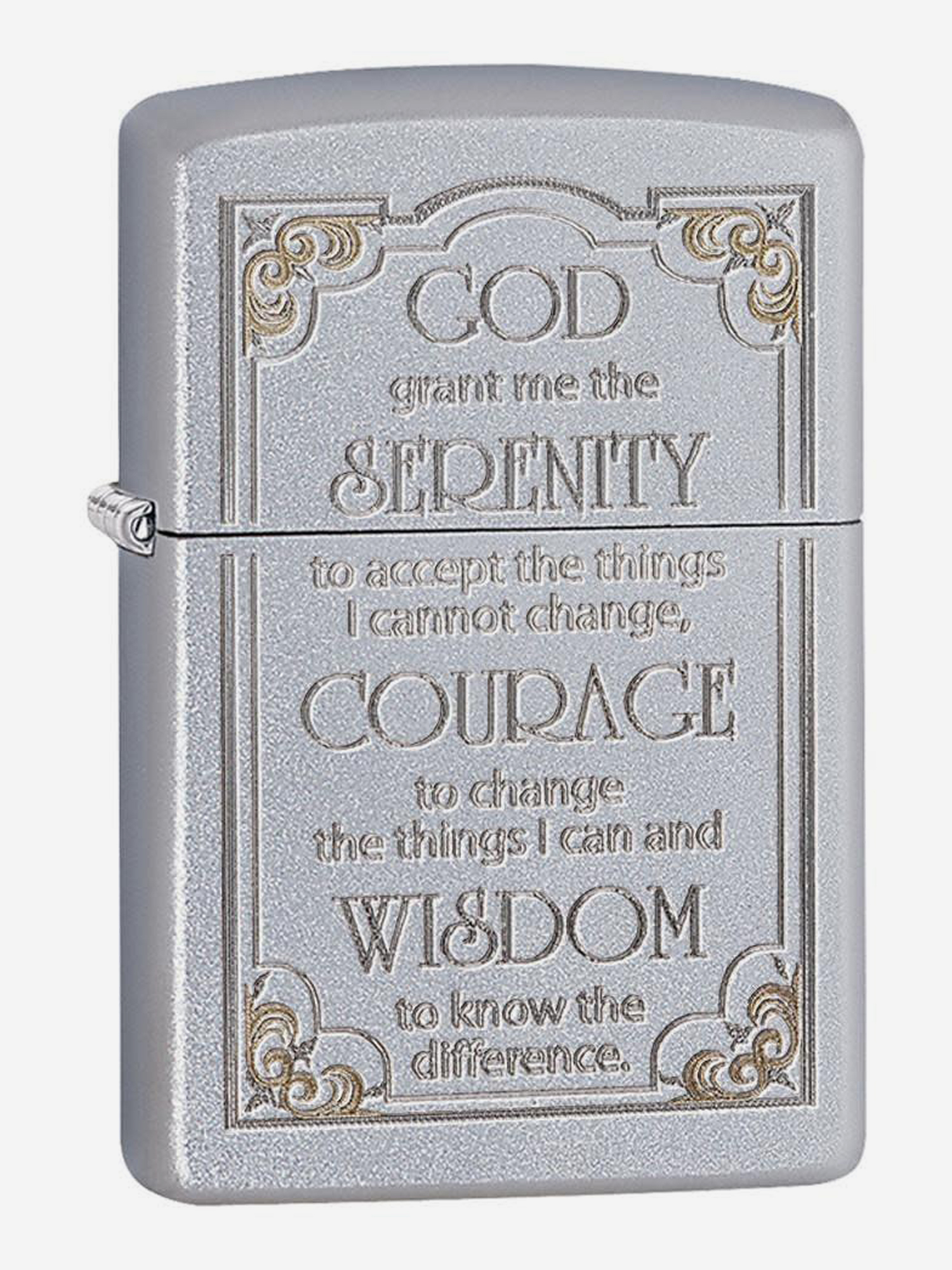 

Зажигалка бензиновая ZIPPO 28458 Serenity Prayer, Серебряный