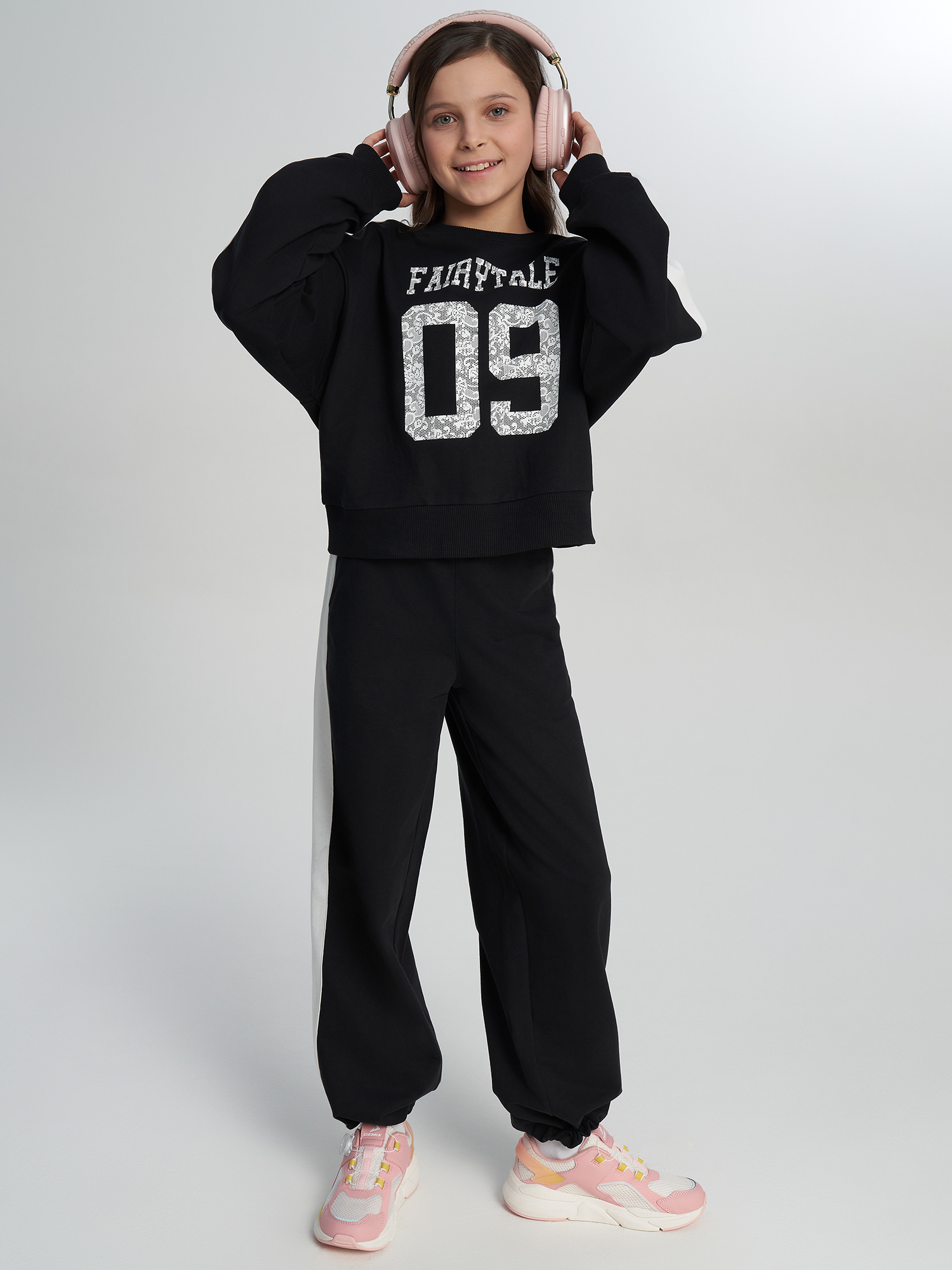 Костюм для девочек Demix, черный, арт. 141120DMX-99