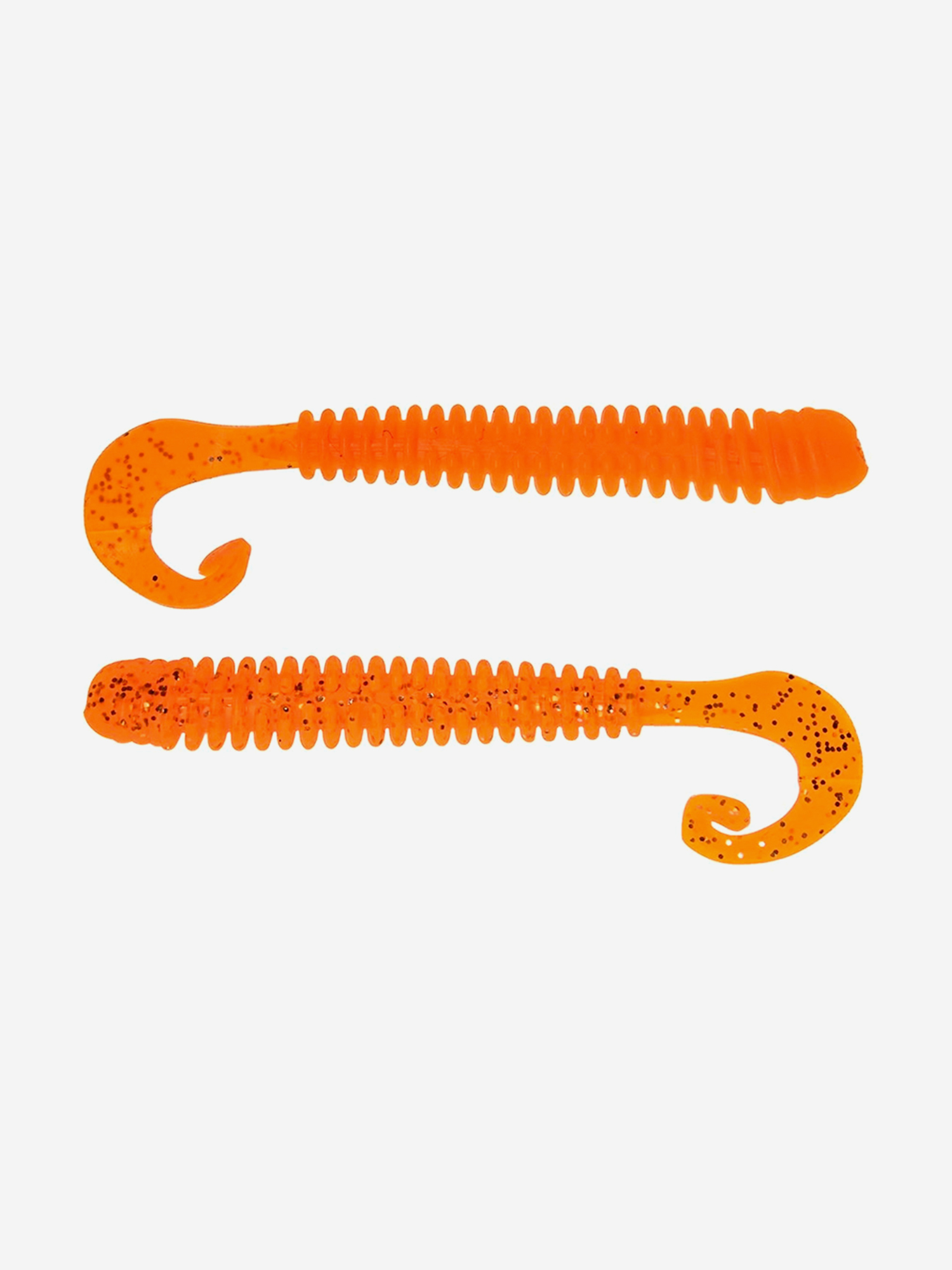 Изображение товара Мягкая приманка Helios Credo Long Body, 2,95" / 7,5 см, Orange & Sparkles, 12 штук (HS-9-022), Оранжевый/серебристый