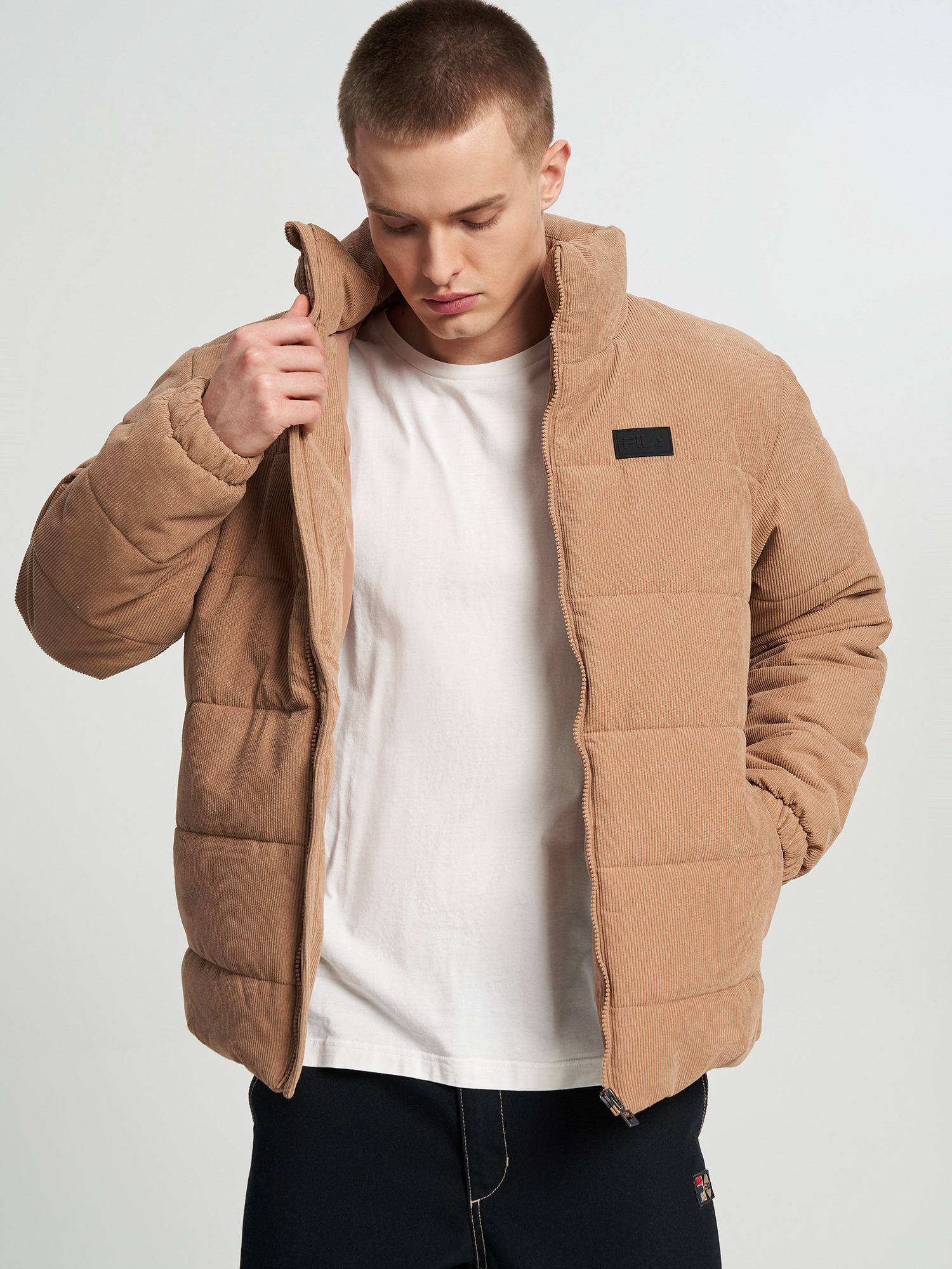 Куртка утепленная вельветовая мужская FILA, Коричневый
