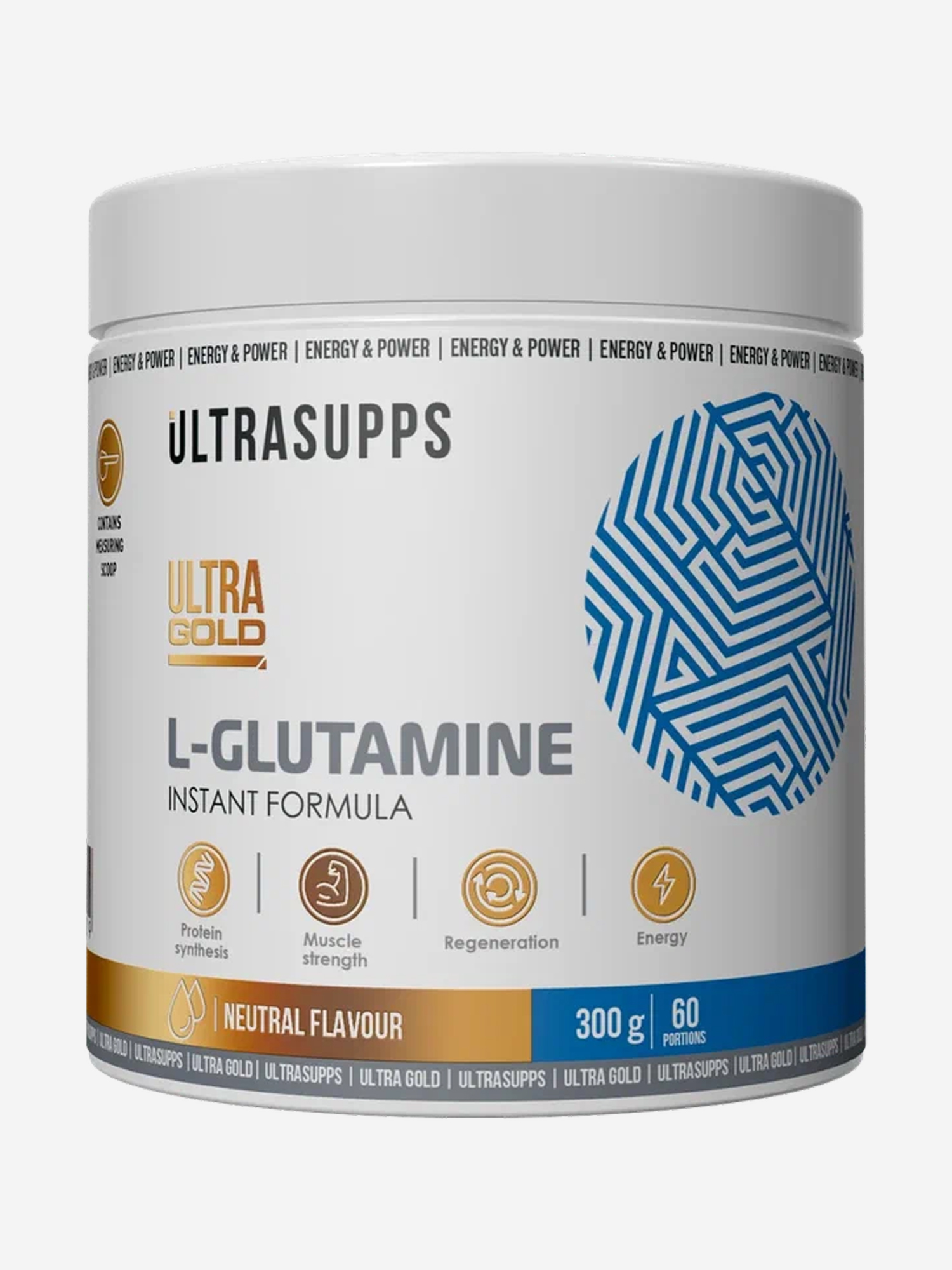 

Л-Глютамин Ultrasupps Ultra Gold, 300 г, Белый