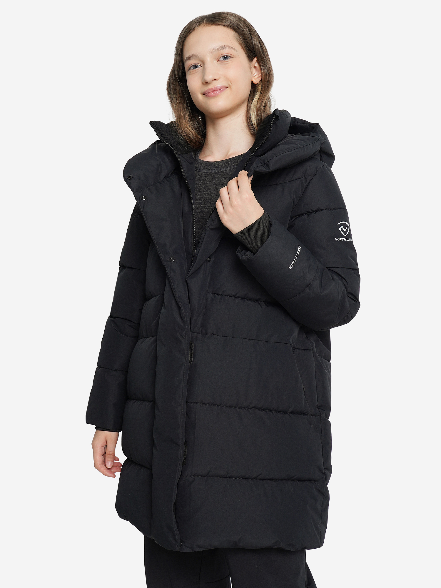 Пуховик для девочек Northland Черный 8999₽