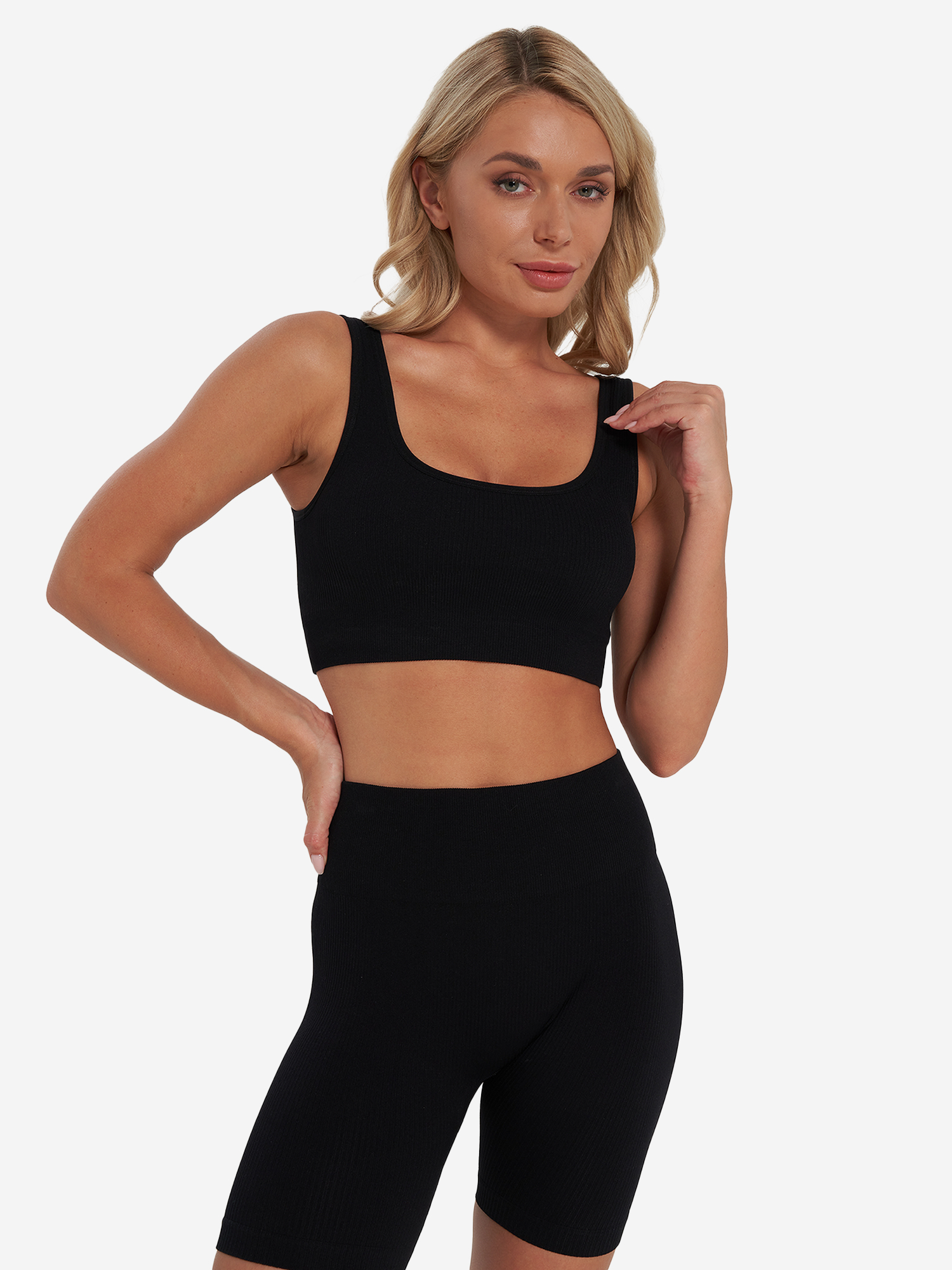 Топ бра спортивный GSD, черный, арт. 36043