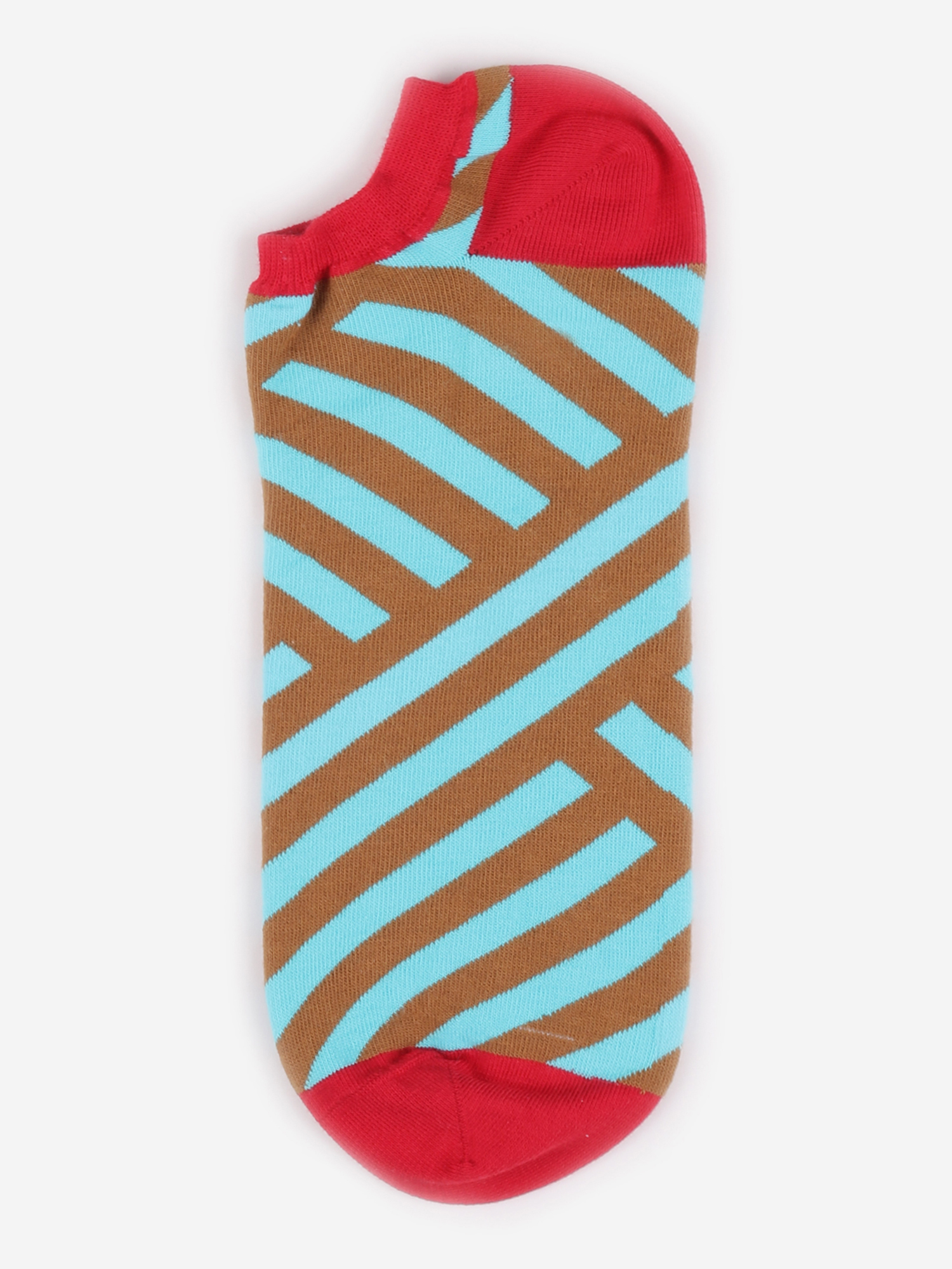 

Короткие носки в полоску Burning Heels, Diagonal, Brown/Blue, Коричневый