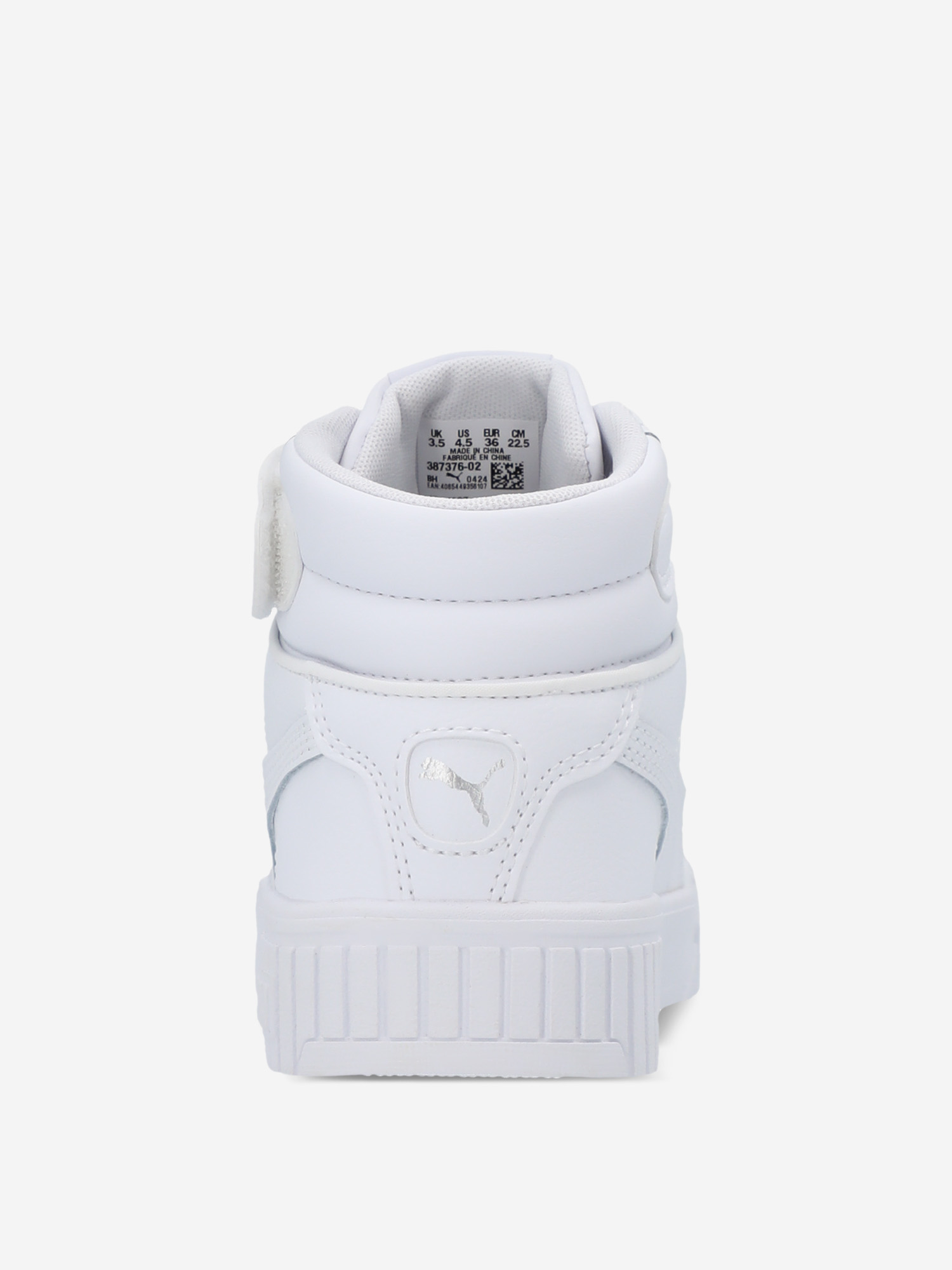 фото Кеды для девочек puma carina 2.0 mid jr, белый
