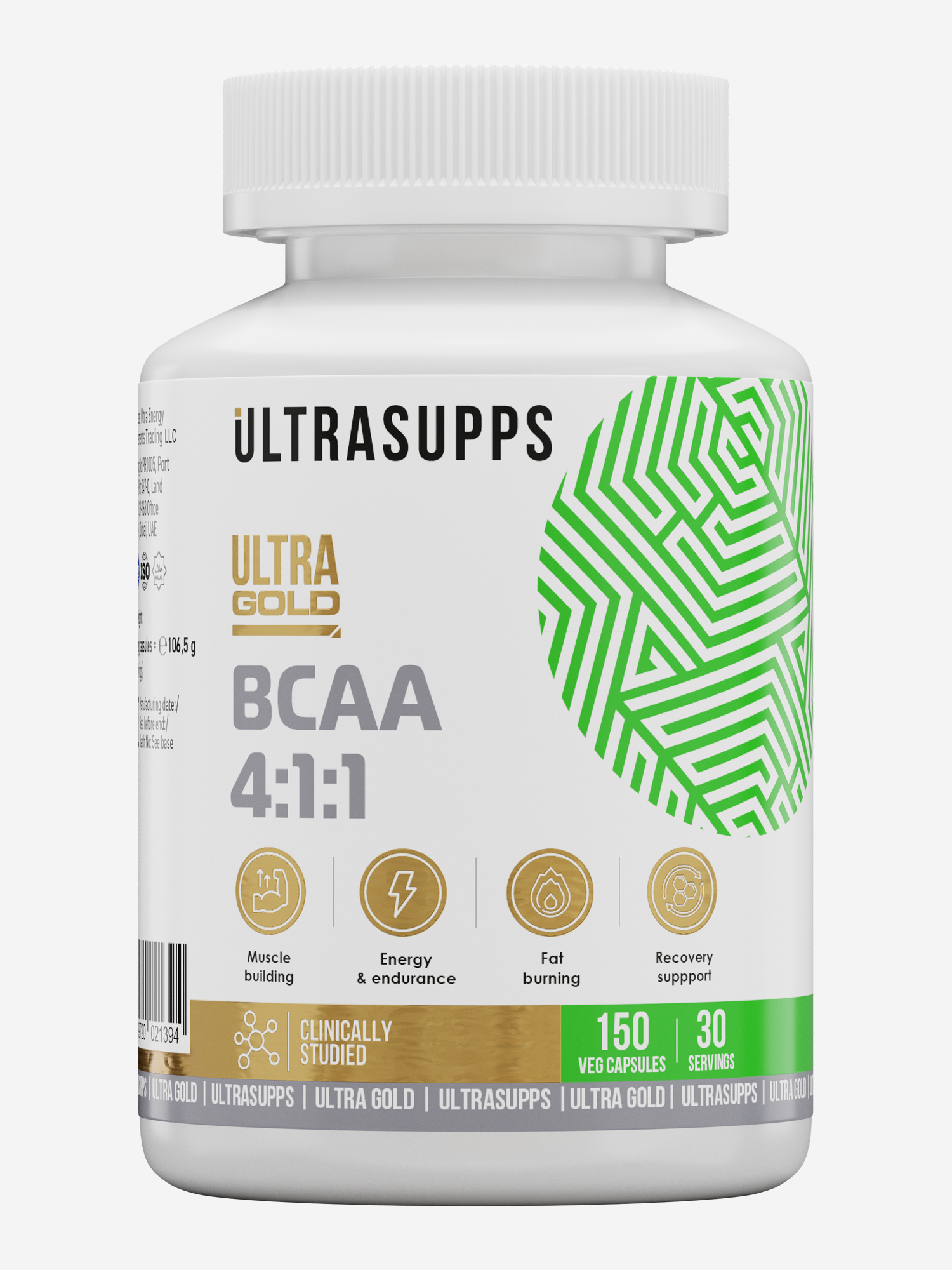 

Аминокислоты Ultrasupps BCAA 4:1:1, 150 шт, Белый