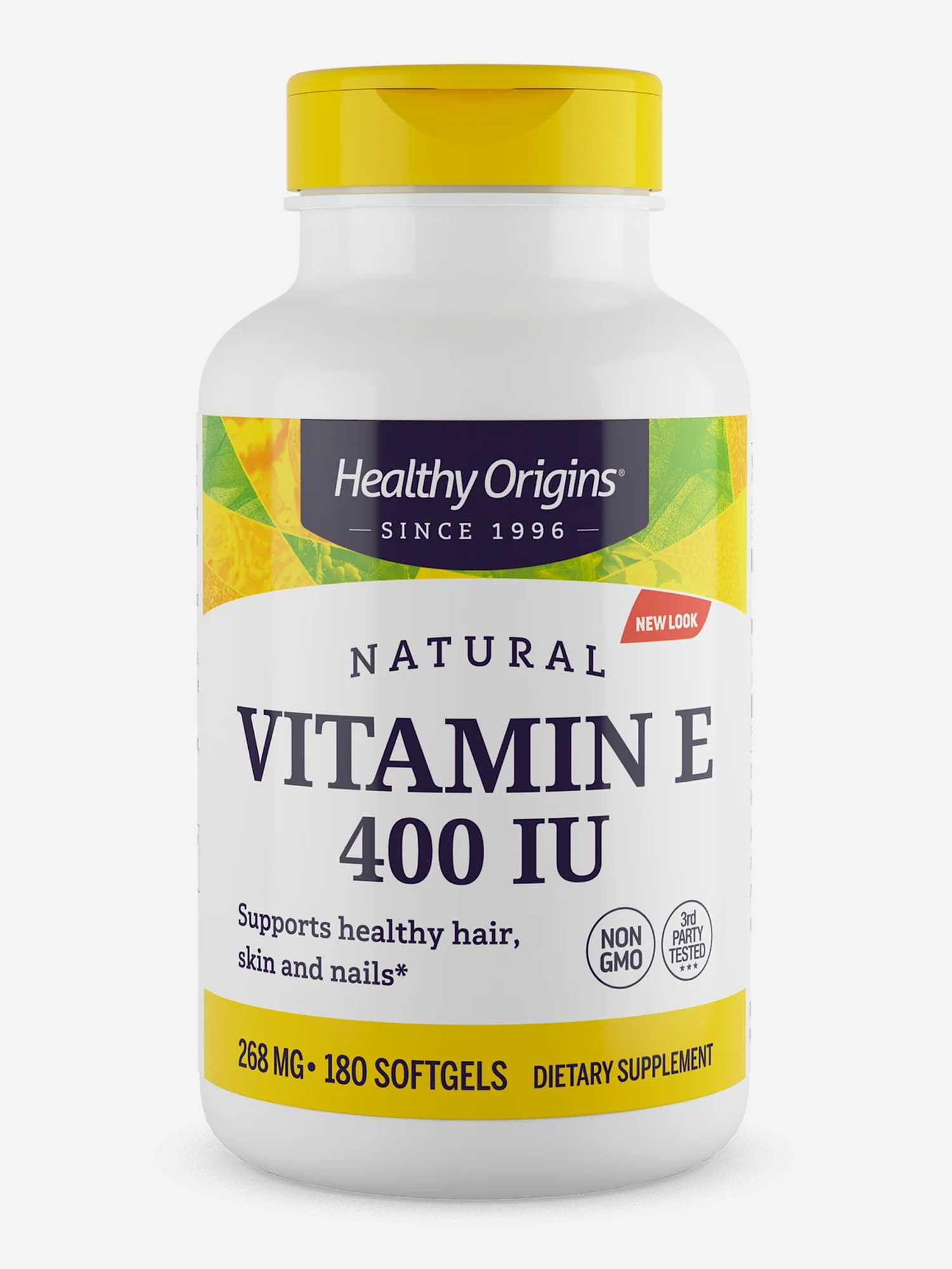 Изображение товара Витамин Е 400 IU Healthy Origins 180 капсул для иммунитета и здоровья