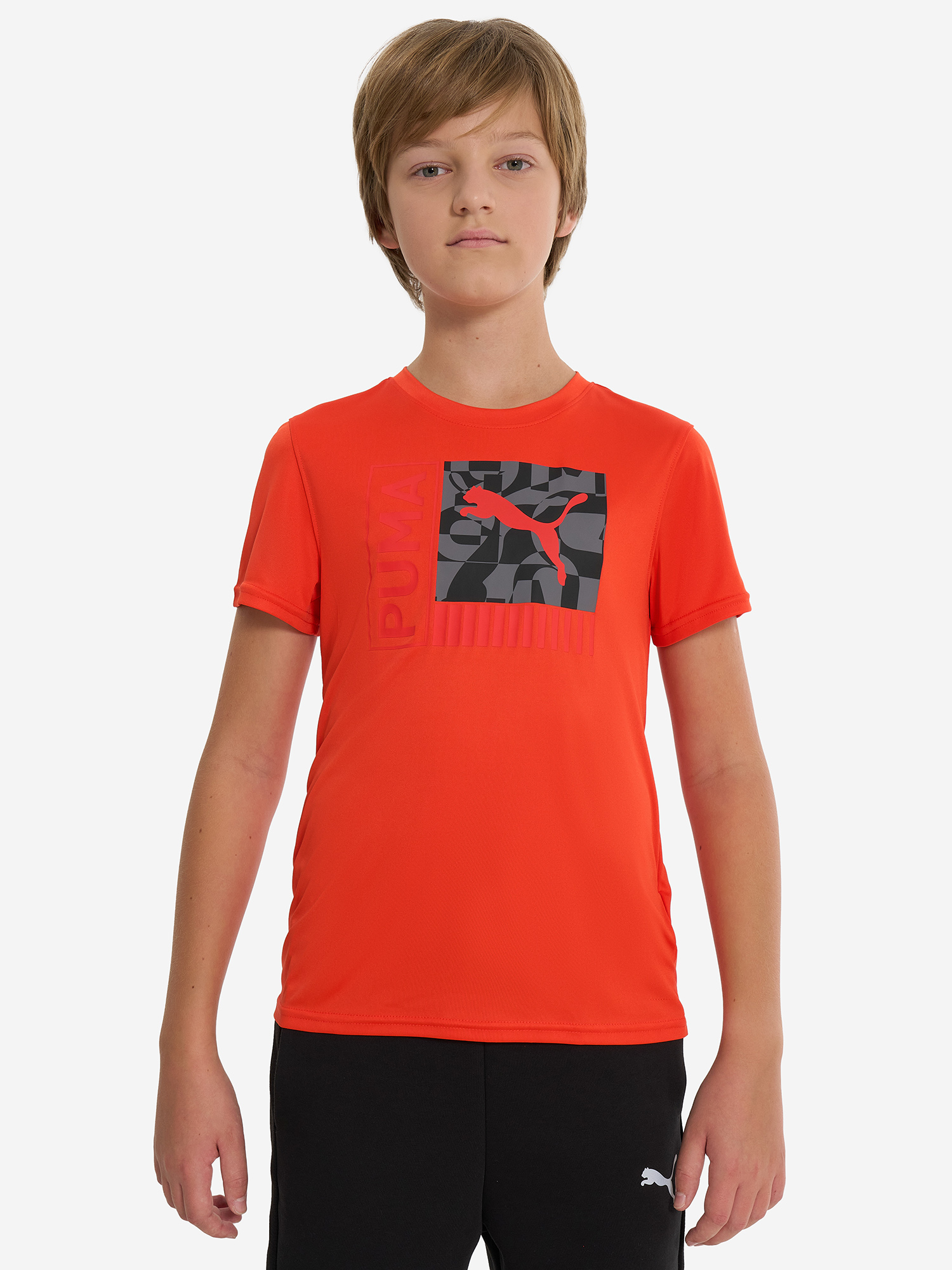 фото Футболка для мальчиков puma fit, оранжевый