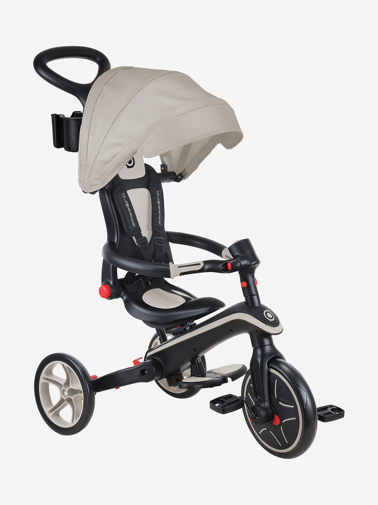 

Трехколесный велосипед-беговел Globber EXPLORER TRIKE FOLDABLE (4в1), Бежевый