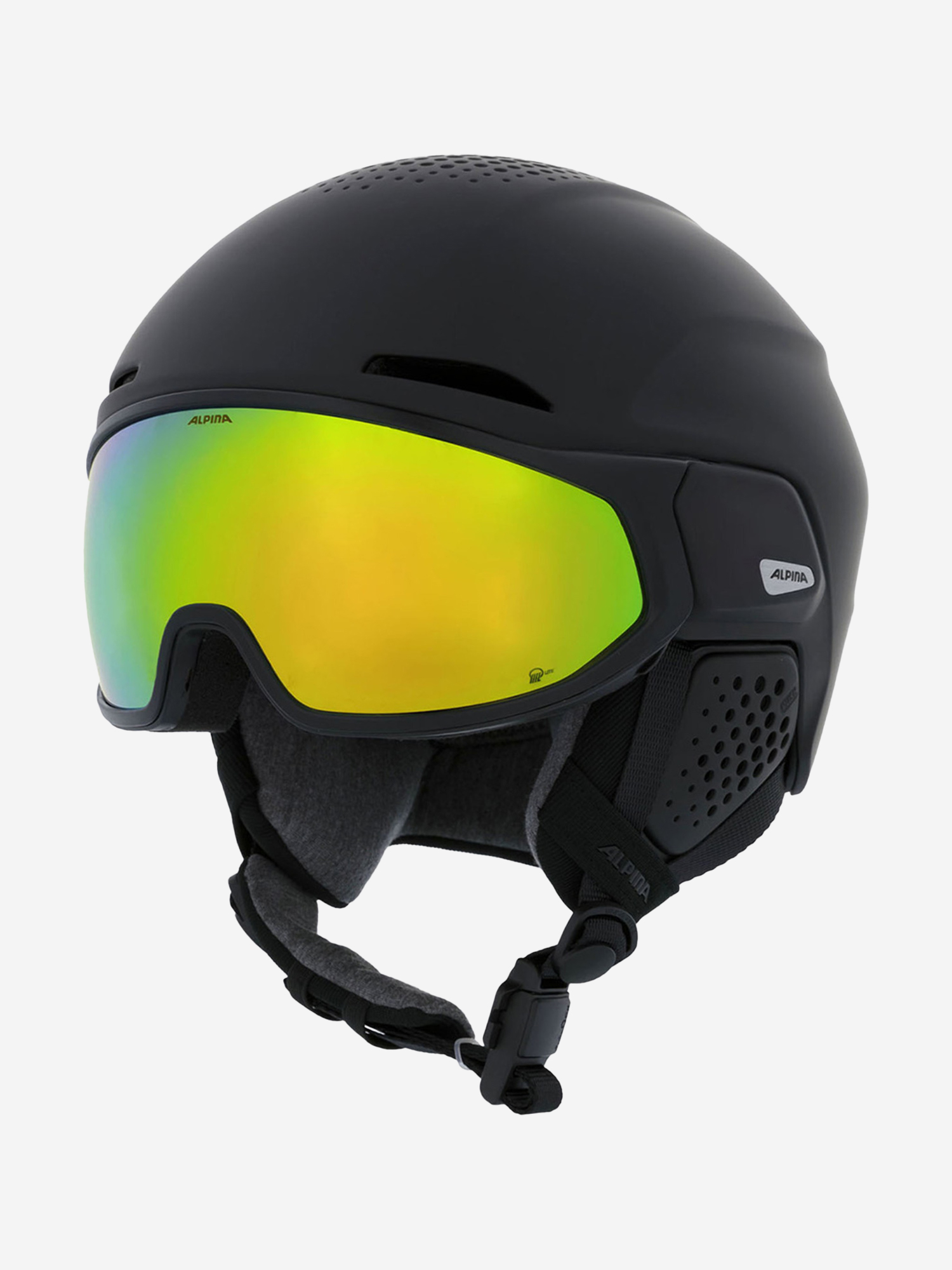 Изображение товара Горнолыжный шлем Alpina Alto Q-Lite black matt с визором зеркальным