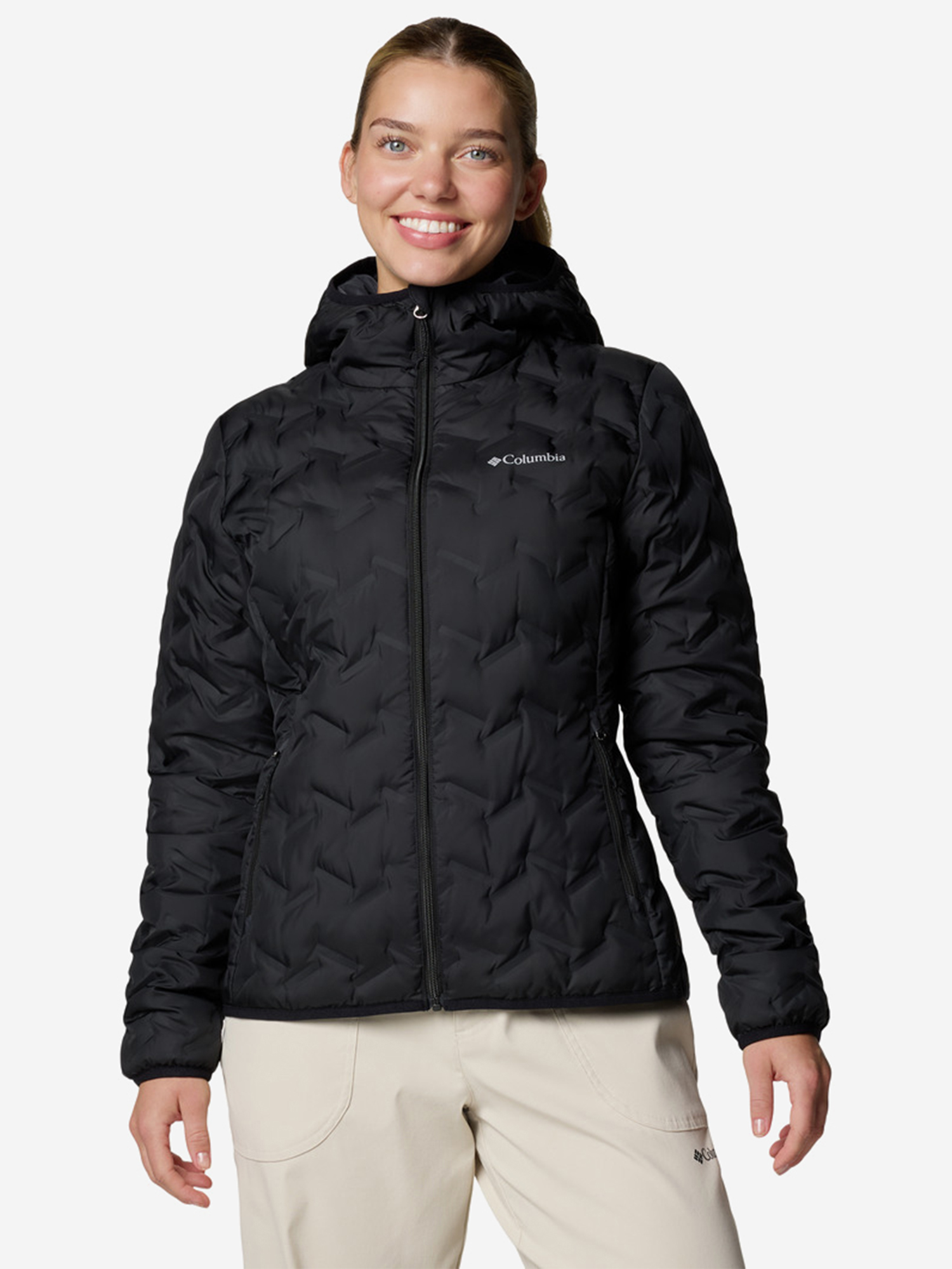 Изображение товара Пуховик женский Columbia Delta Ridge II Down Hooded Jacket, Черный Изображение товара Пуховик женский Columbia Delta Ridge II Down Hooded Jacket, Черный