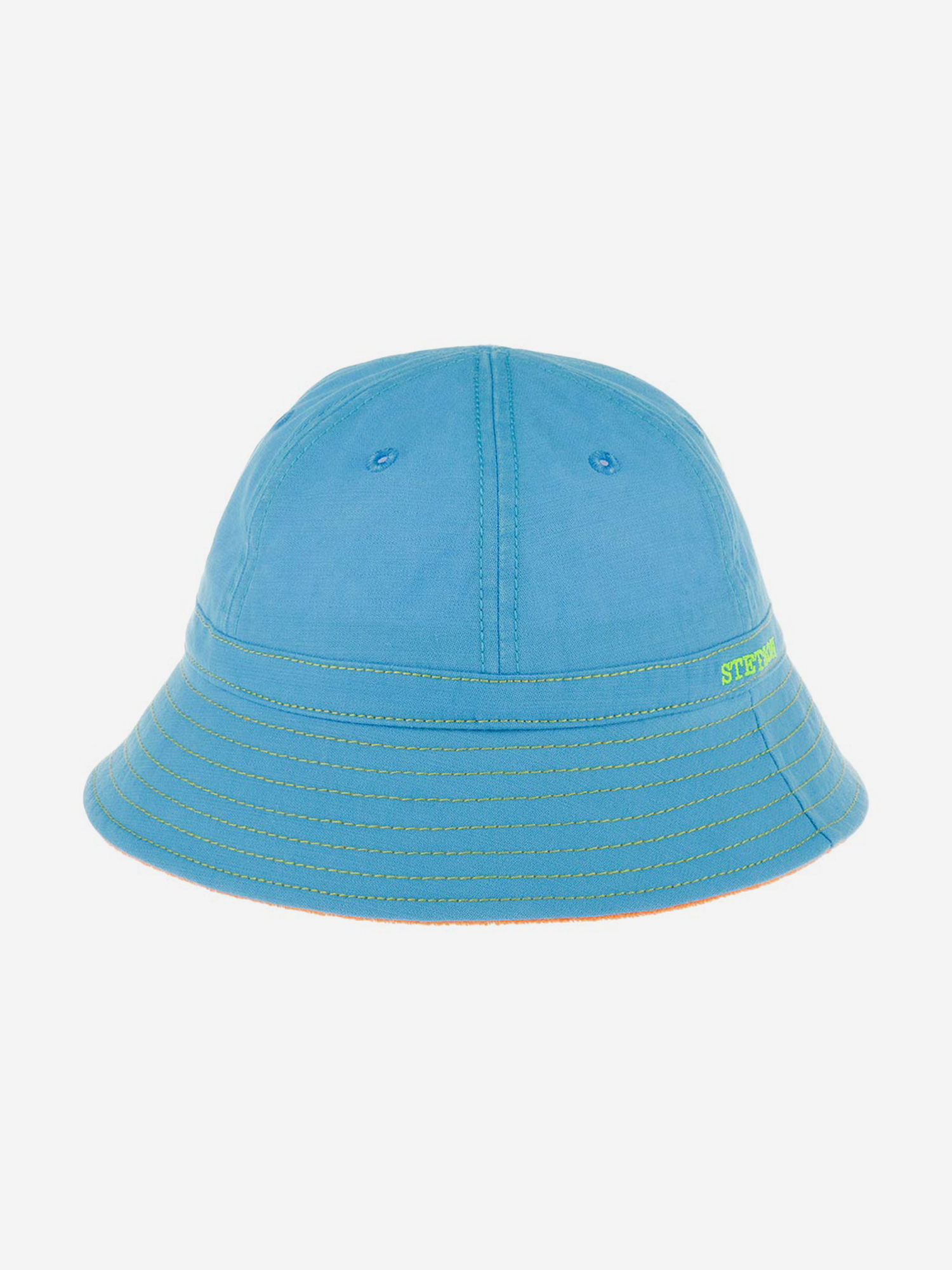 Панама STETSON 1891101 BUCKET COTTON LINEN (голубой), Голубой