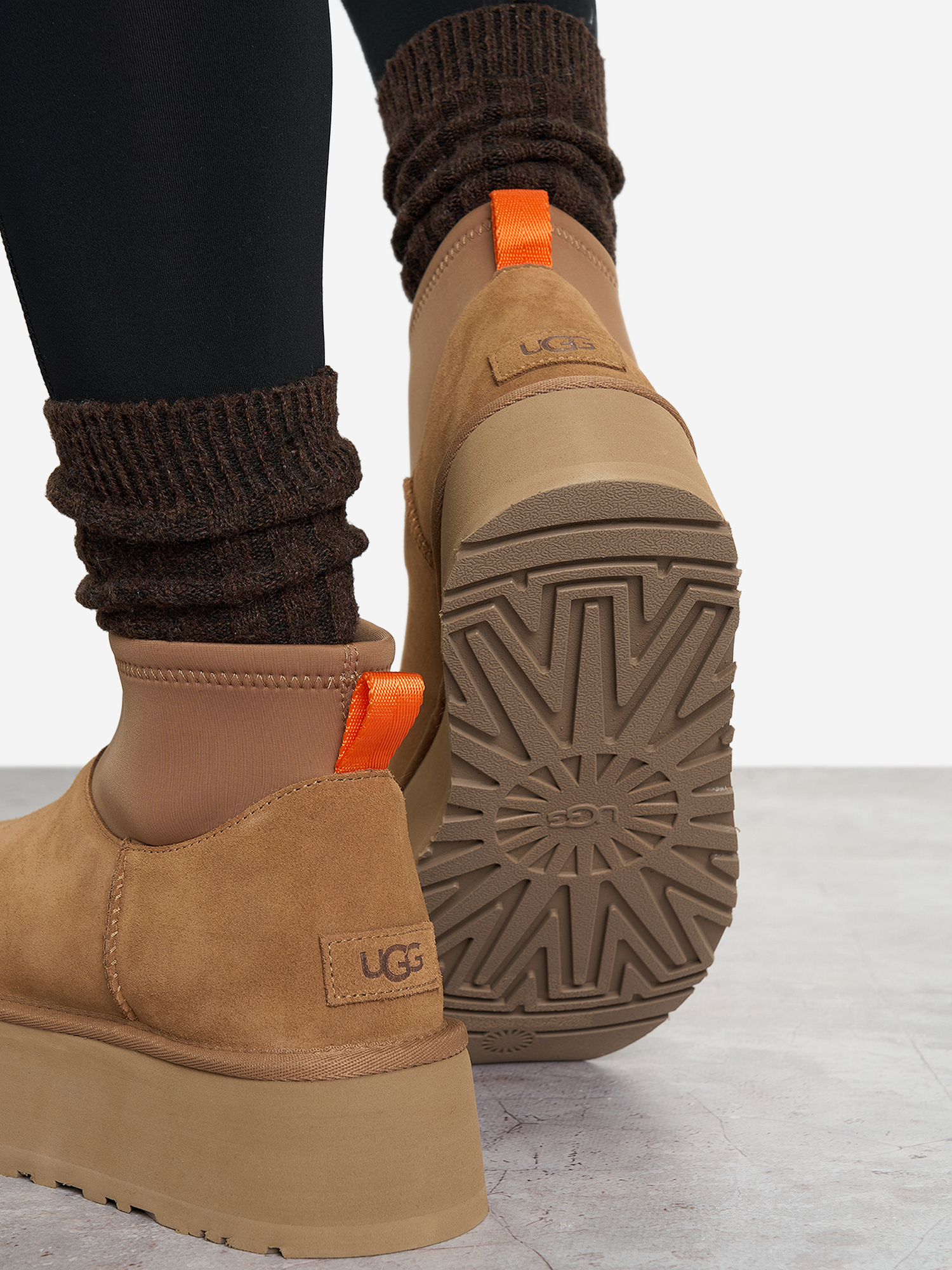 фото Угги женские ugg classic mini dipper, коричневый