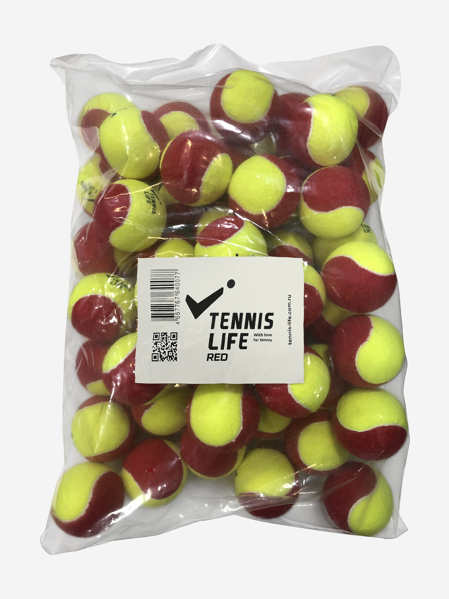 

Мячи для большого тенниса Tennis Life красно-желтые / 48 шт в полиэтиленовом пакете, Красный