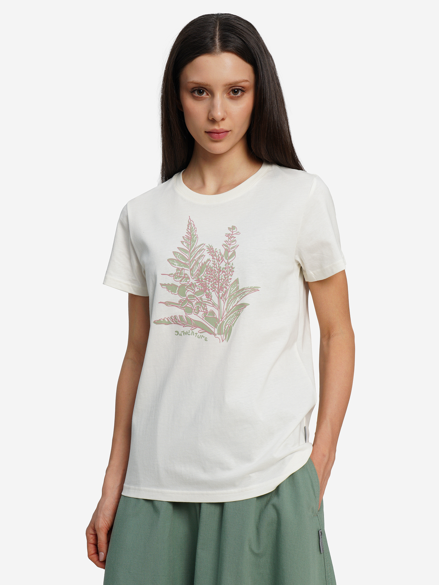 Изображение товара Женская футболка Outventure кремовая для путешествий и активного отдыха