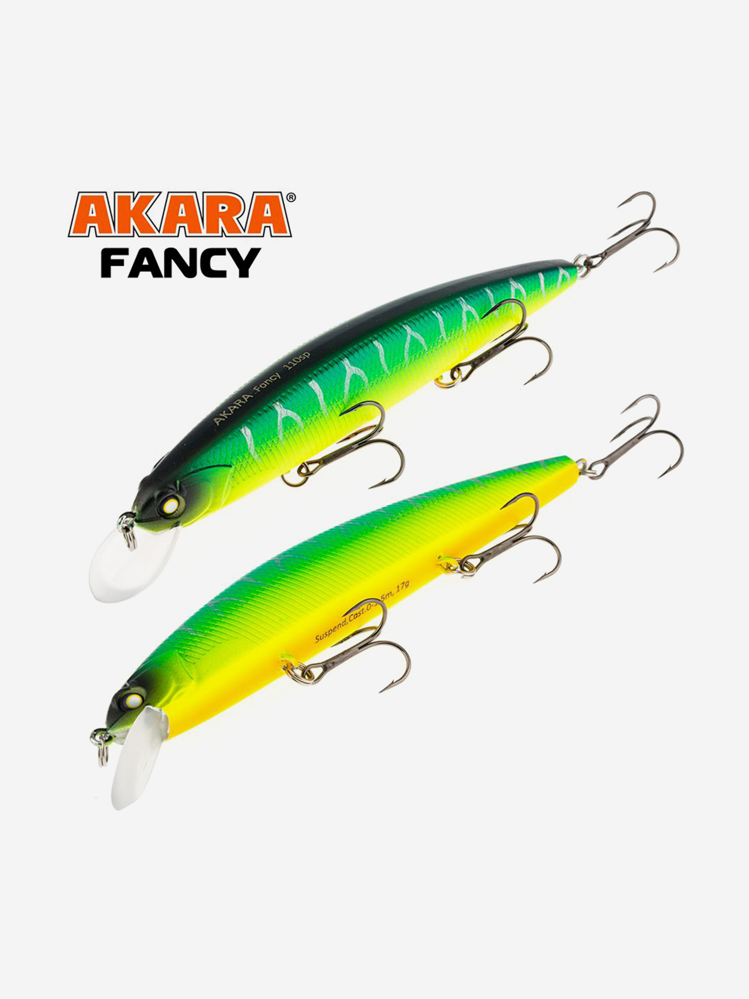 Изображение товара Воблер Akara Fancy 110SP минноу суспендер на щуку, судака 17гр A139