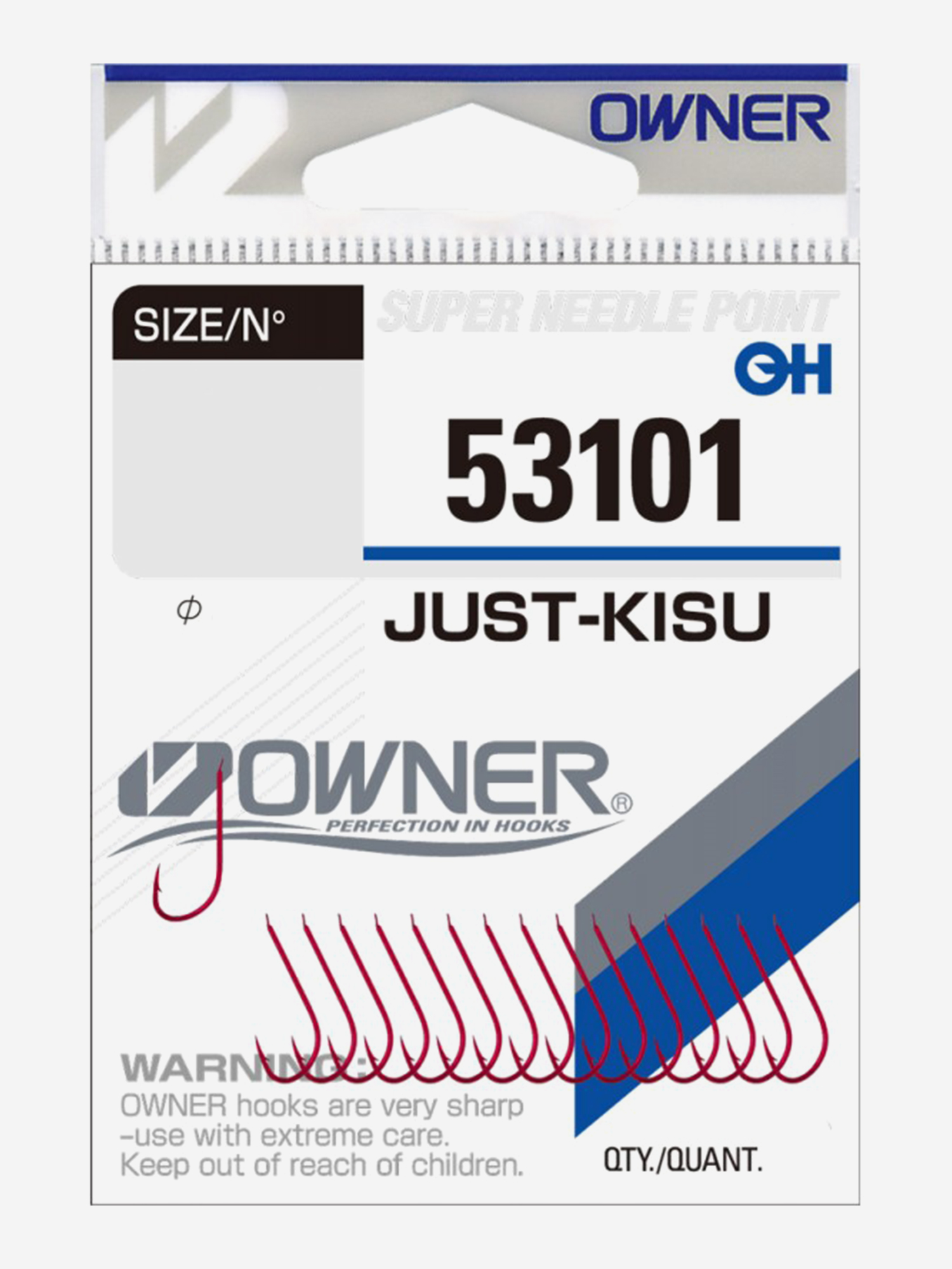 Изображение товара Крючки OWNER Just Kisu red №18 — надежные одинарные для успешной рыбалки