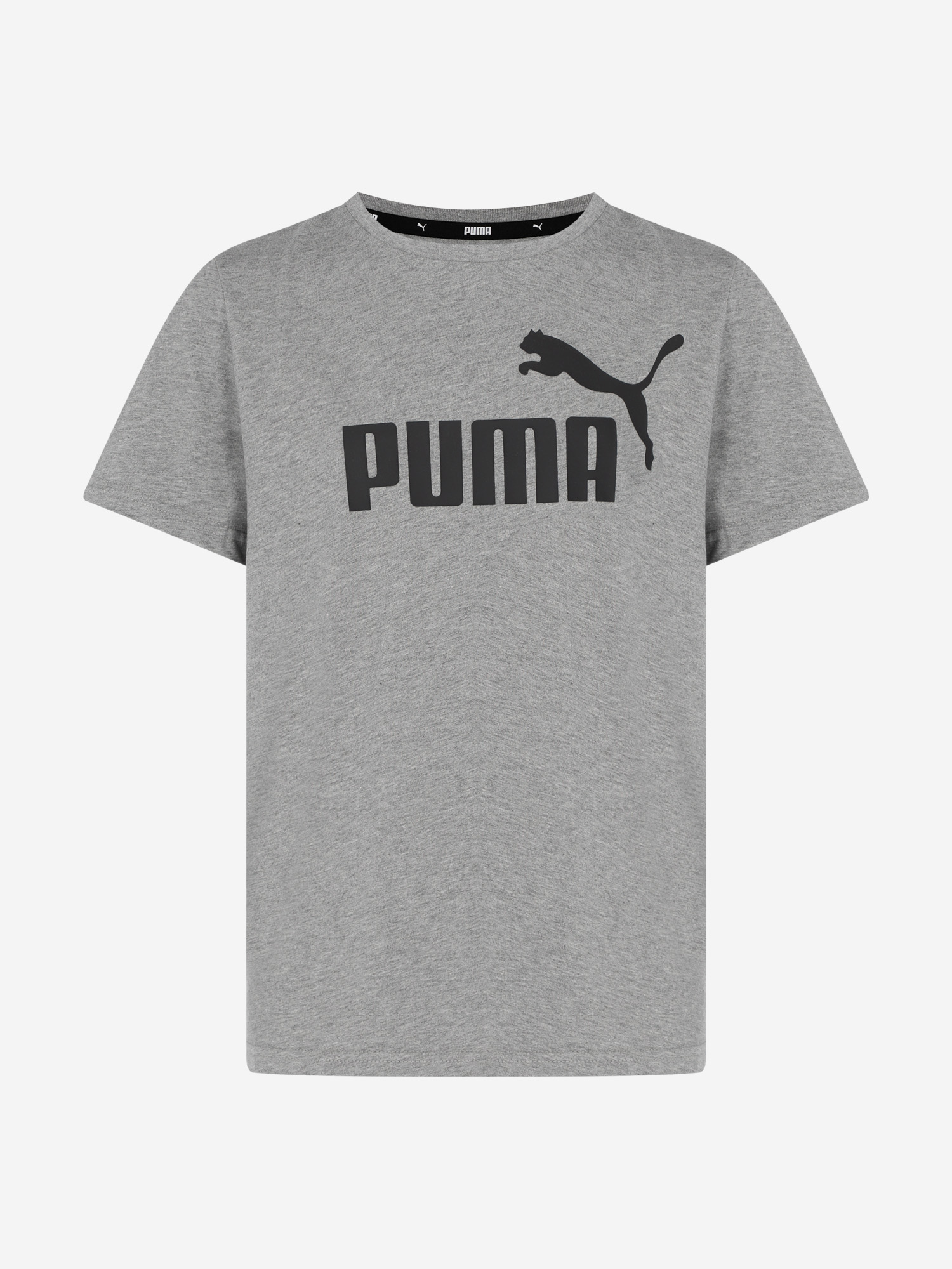 Изображение товара Футболка для мальчиков PUMA ESS Logo серый меланж спортивная для подростков