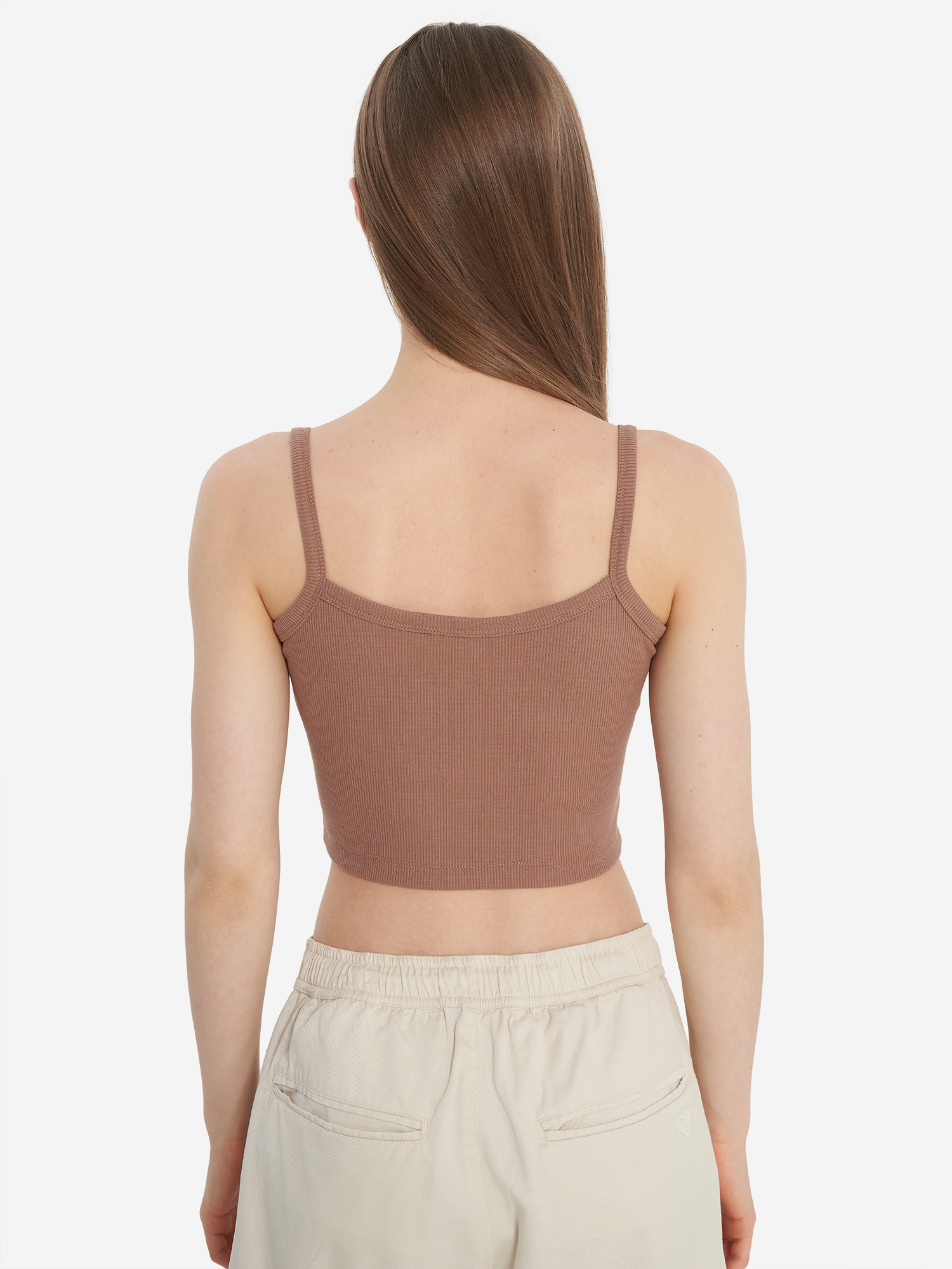 фото Майка женская roxy summer soul cami, коричневый