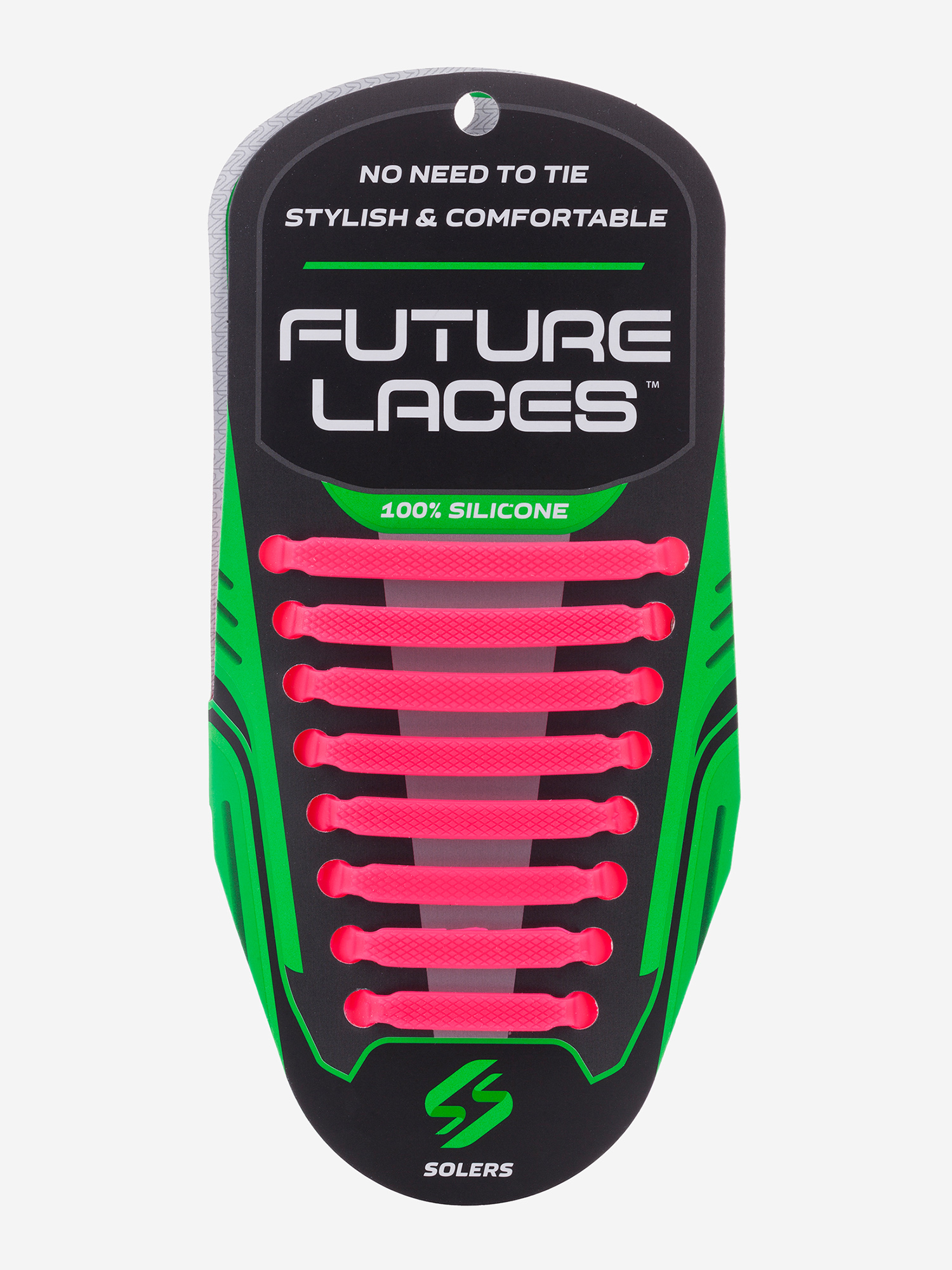 

Шнурки силиконовые Solers, Розовый